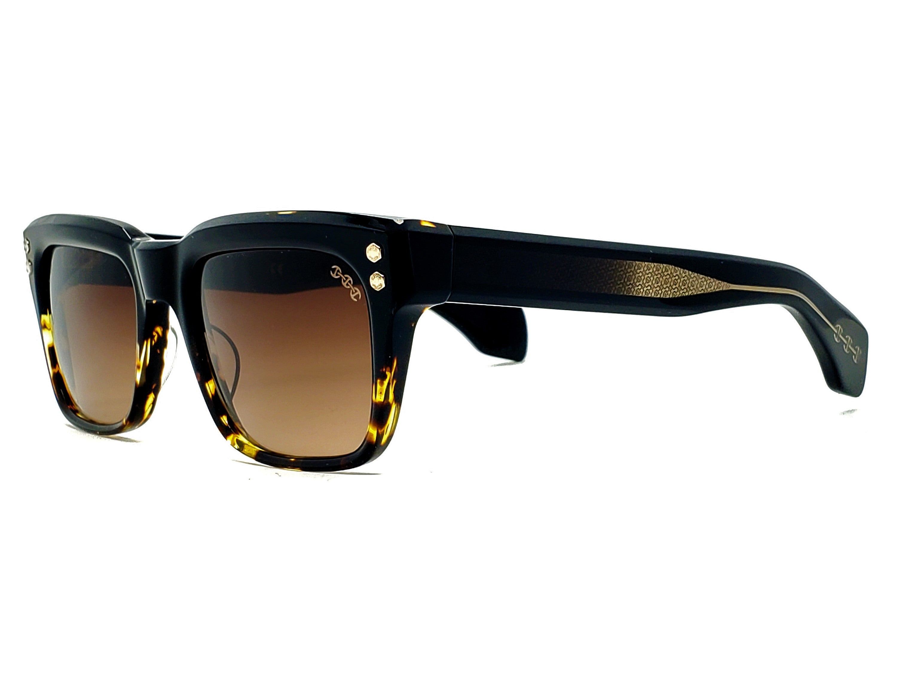 HOORSENBUHS MODEL V | BLACK /TORTOISE SQUARE SUNGLASSES