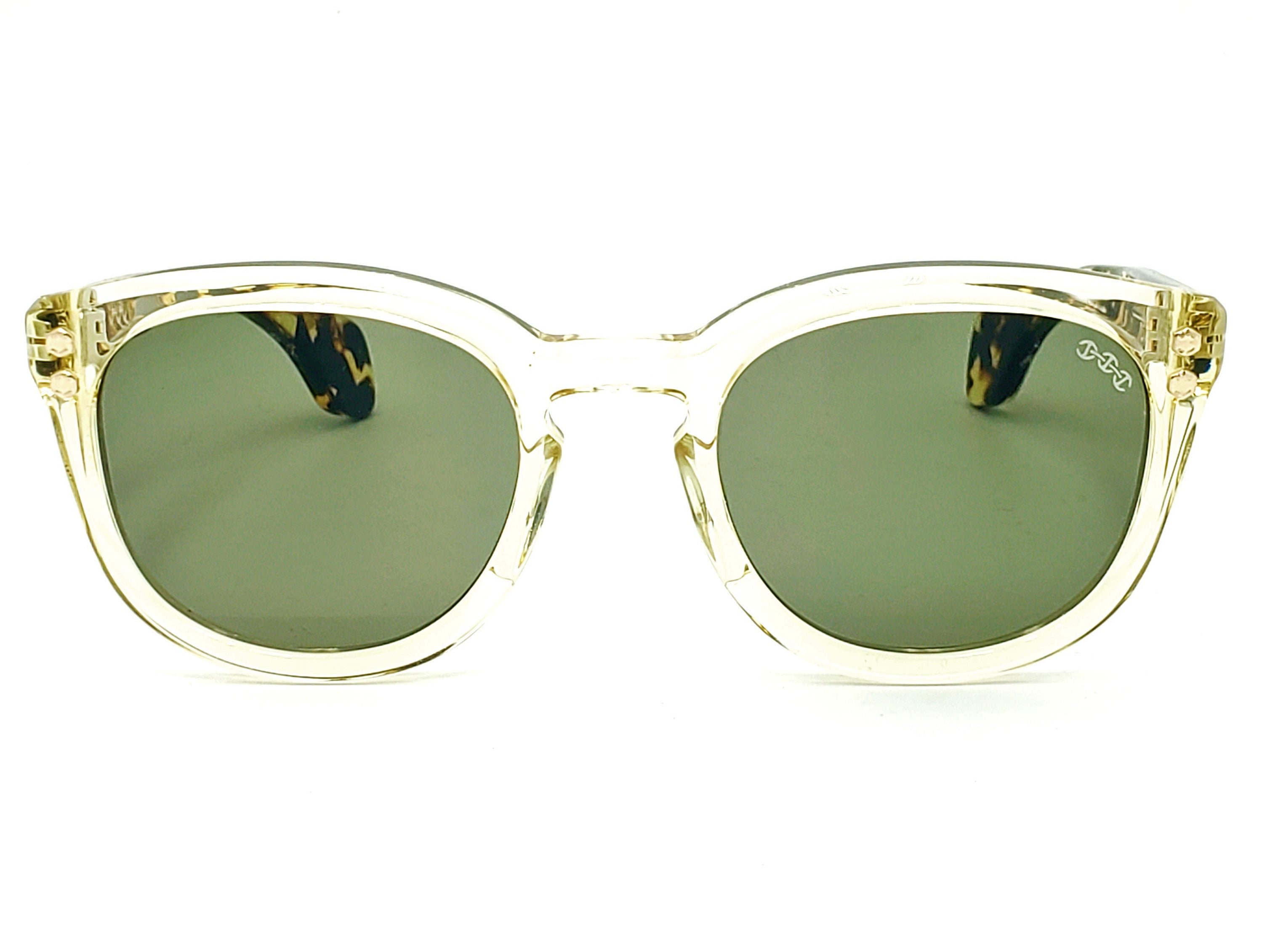 HOORSENBUHS MODEL II AF | WHEAT CRYSTAL ROUND SUNGLASSES