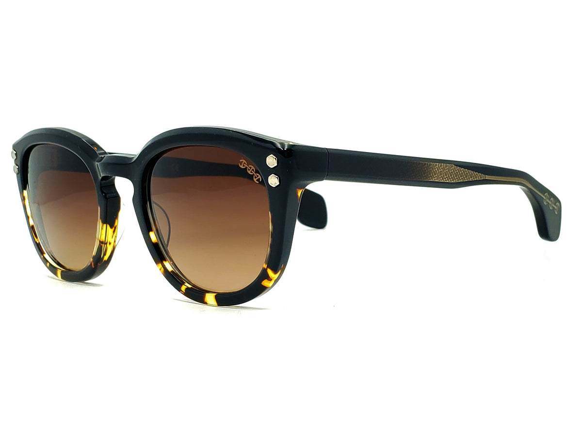 HOORSENBUHS MODEL II |BLACK TORTOISE ROUND SUNGLASSES