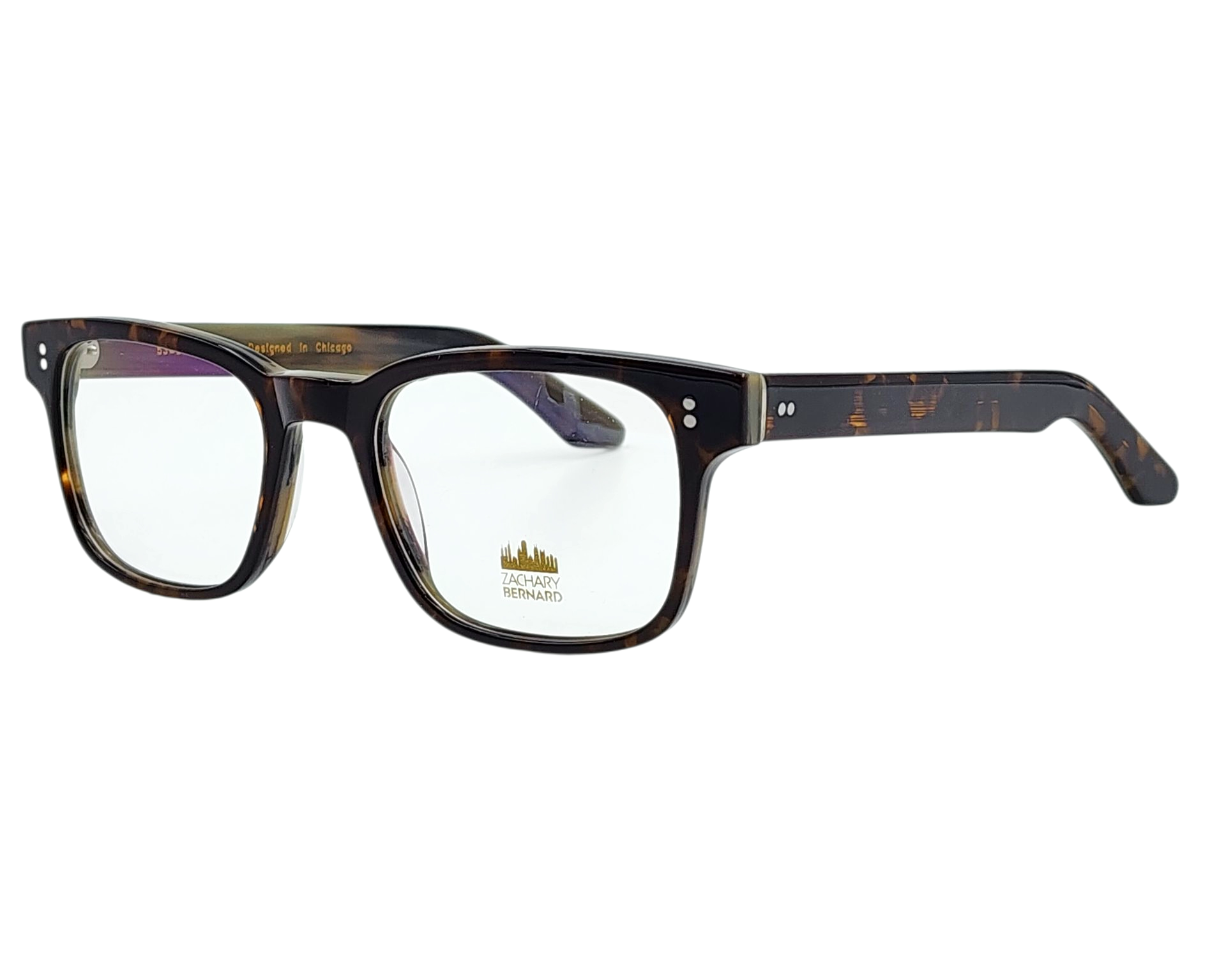ZACHARY BERNARD MITCHELL SQUARE OPHTHALMIC GLASSES