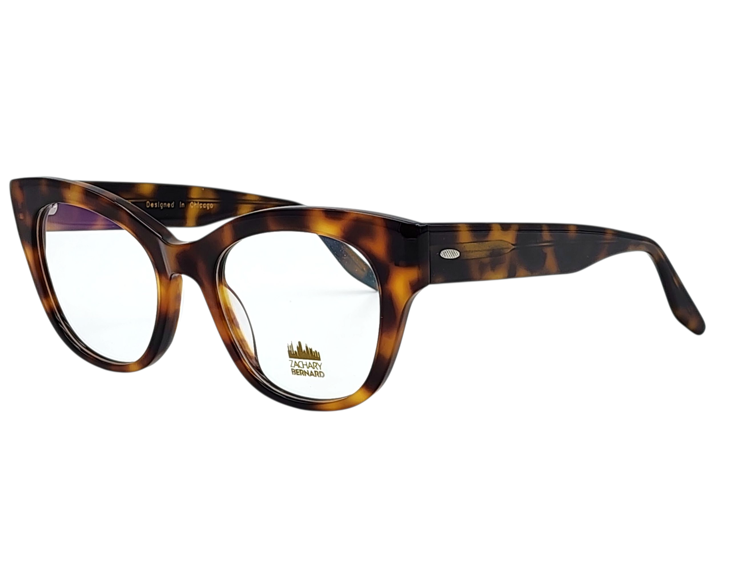 ZACHARY BERNARD DONNA ROUND CAT EYE OPHTHALMIC GLASSES