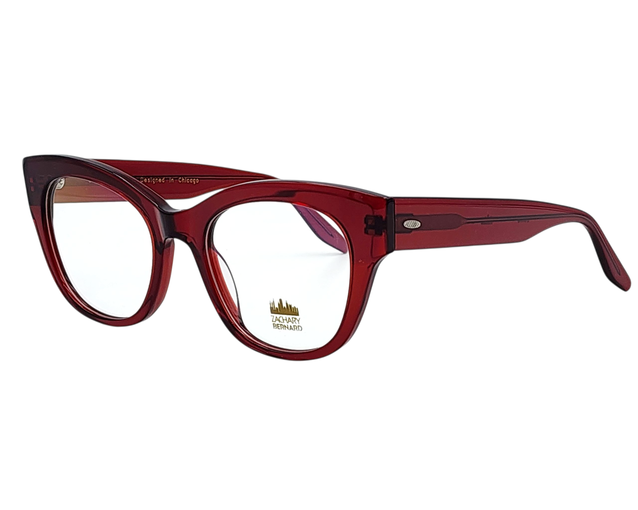 ZACHARY BERNARD DONNA ROUND CAT EYE OPHTHALMIC GLASSES