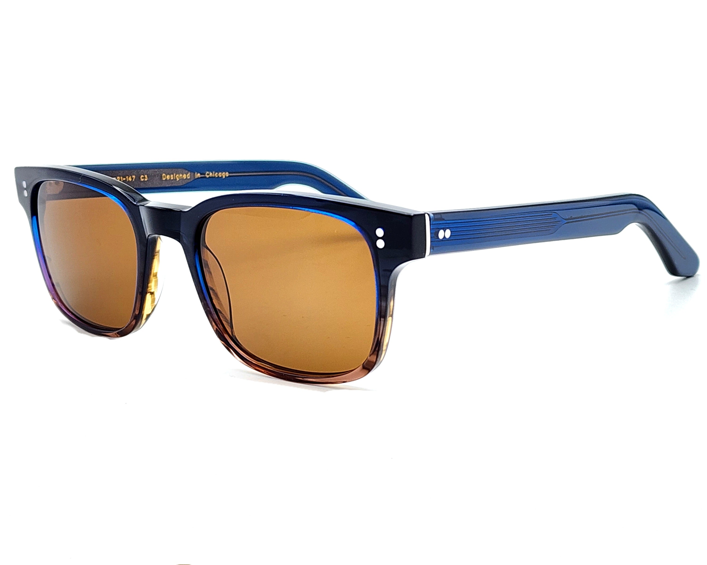 ZACHARY BERNARD OAK ST SQUARE POLARIZED SUNGLASSES