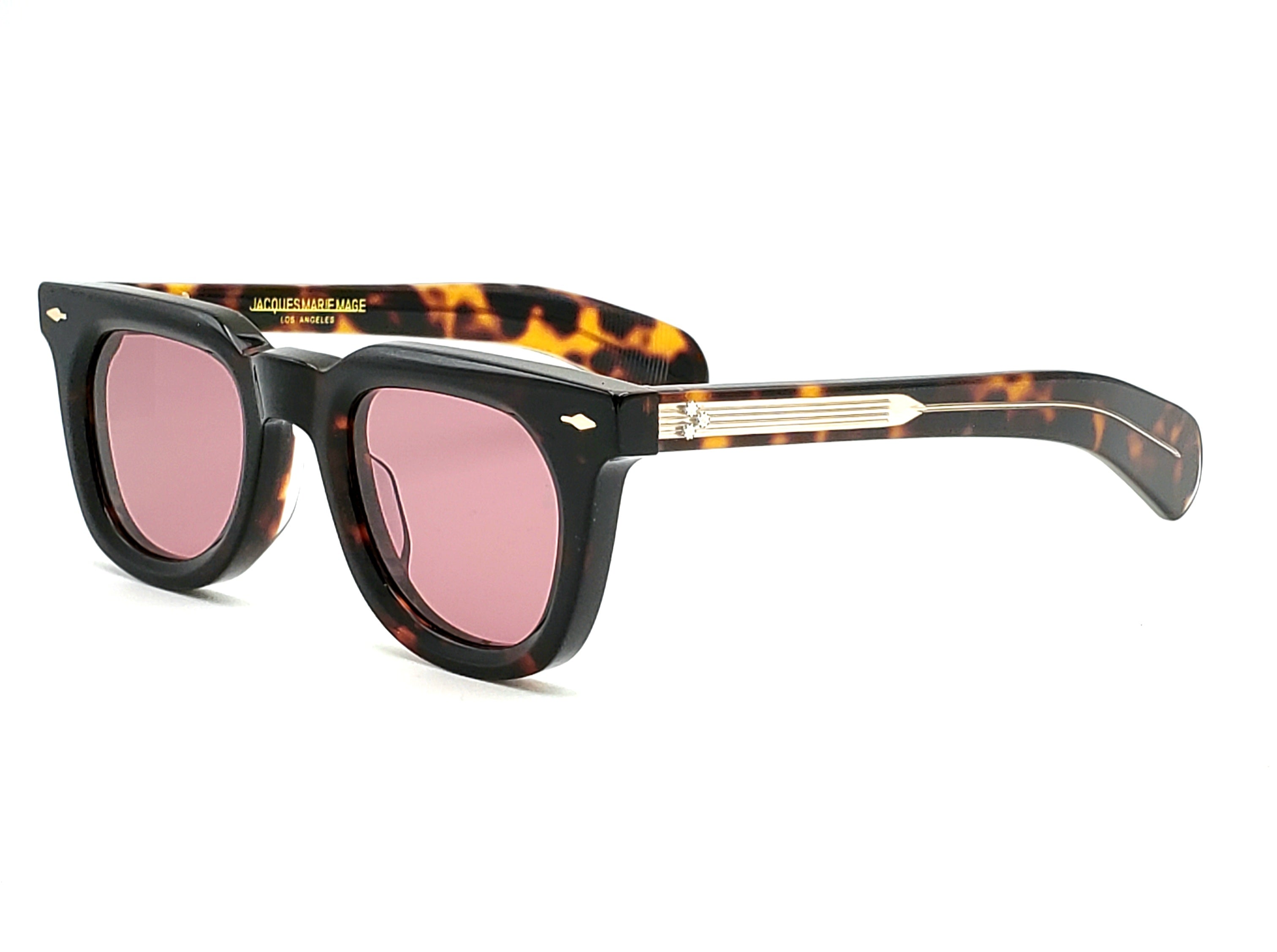 JACQUES MARIE MAGE VENDOME SQUARE SUNGLASSES Tortoise with Ruby Lenses