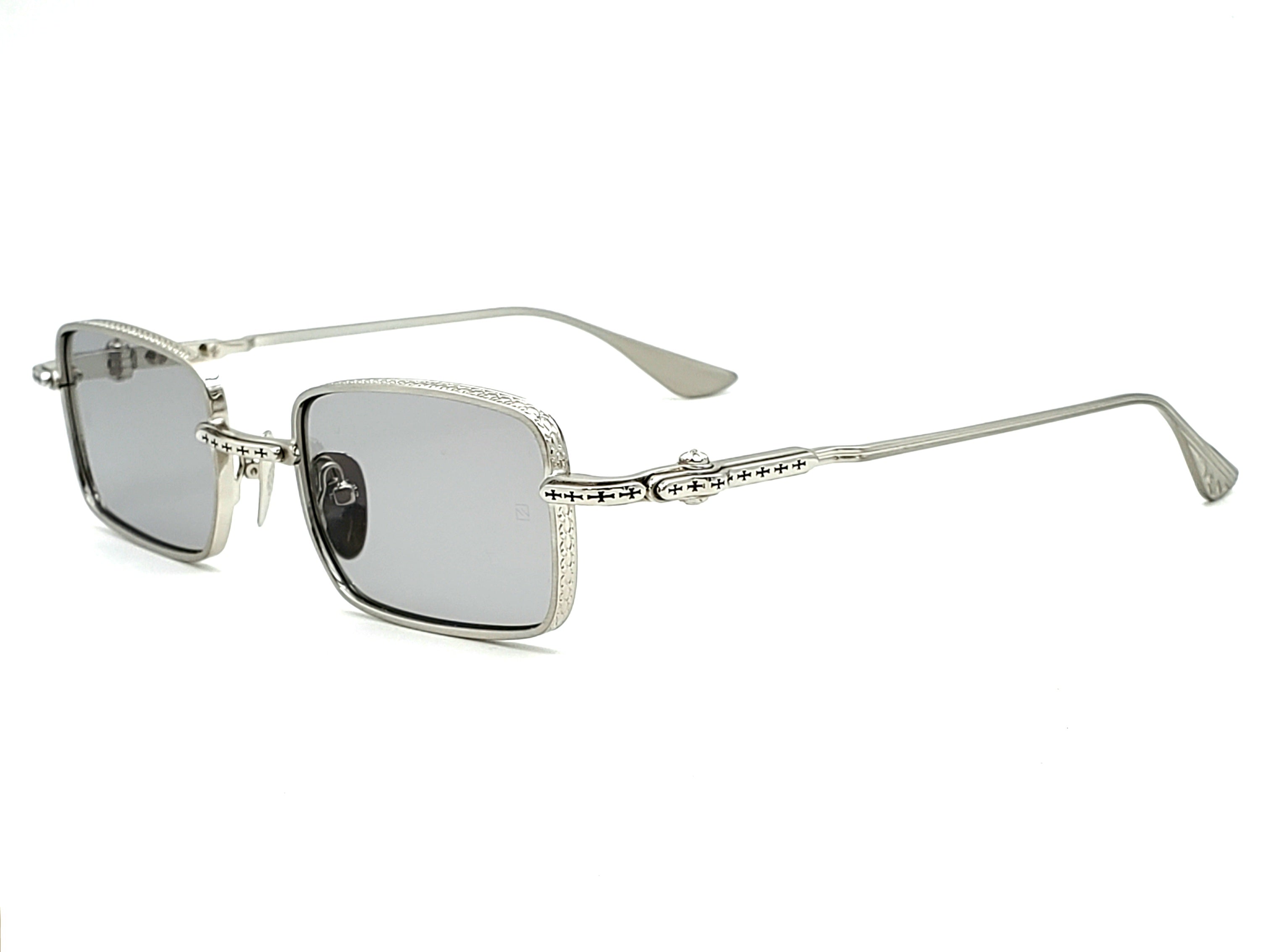 CHROME HEARTS BUCKLE RIDER SILVER SQUARE SUNGLASSES