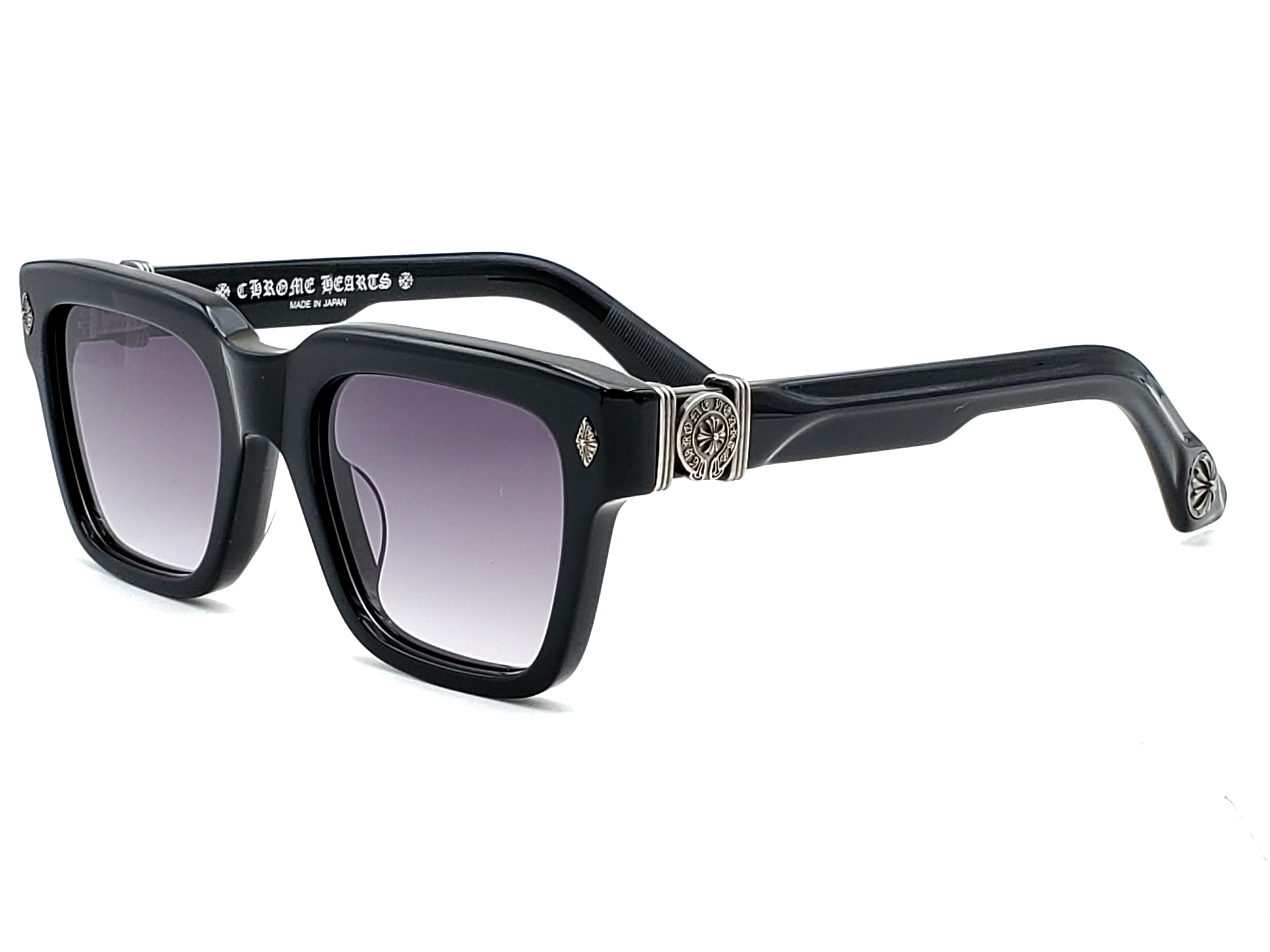 CHROME HEARTS HALLLAMANASS BLACK SQUARE SUNGLASSES