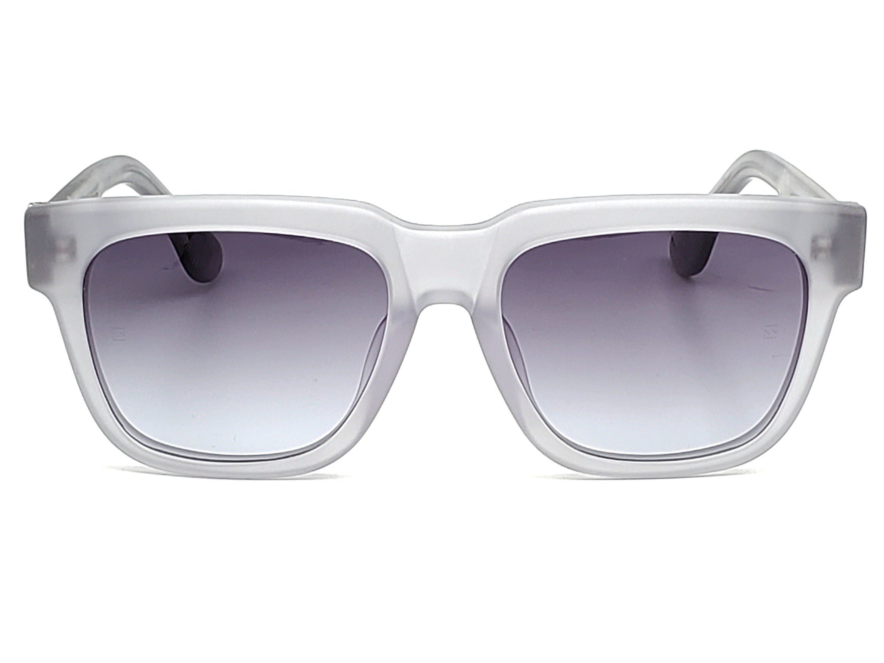 CHROME HEARTS BOX-OFFICER MATTE GREY SQUARE SUNGLASSES