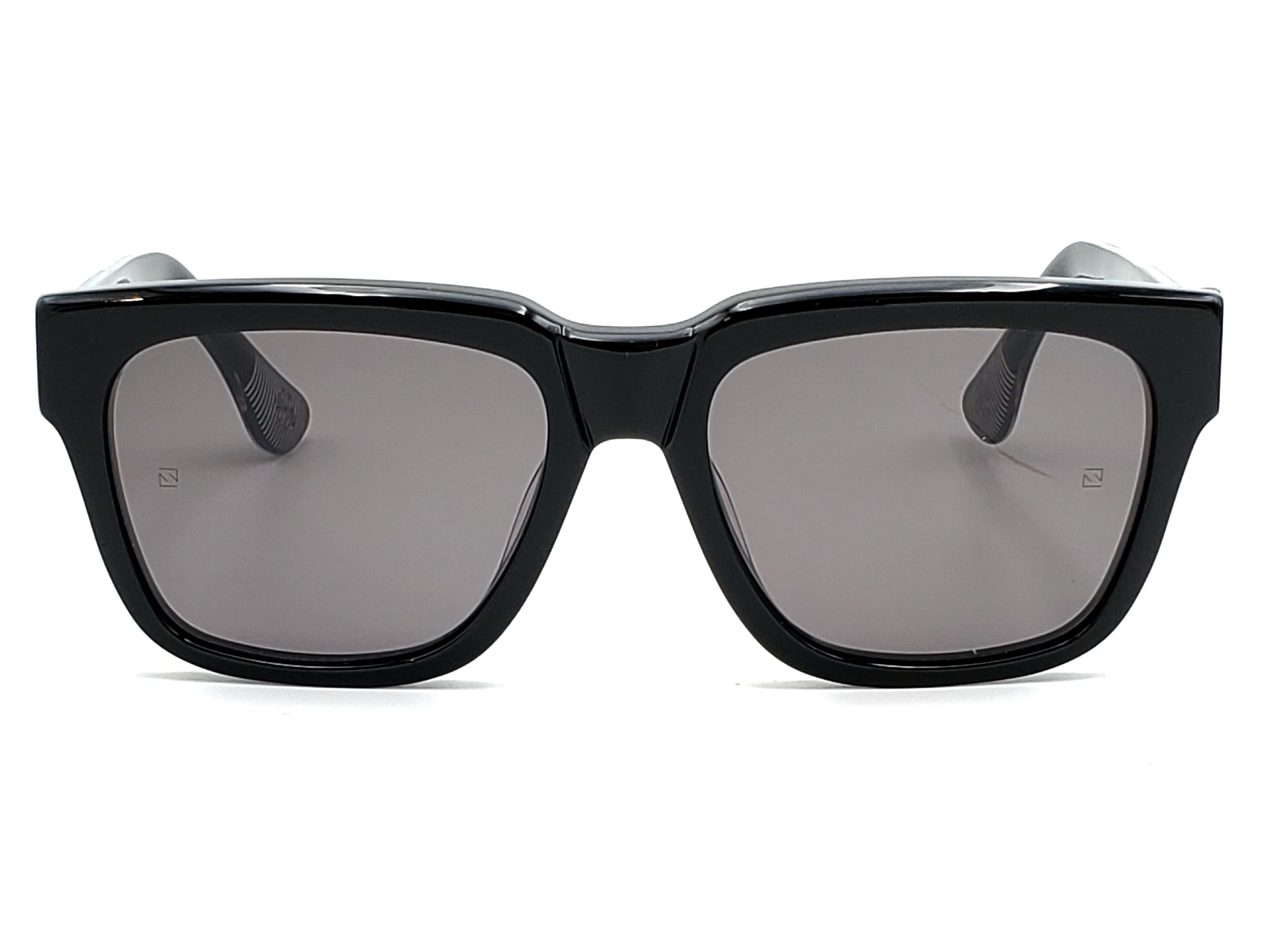 CHROME HEARTS BOX-OFFICER BLACK SQUARE SUNGLASSES