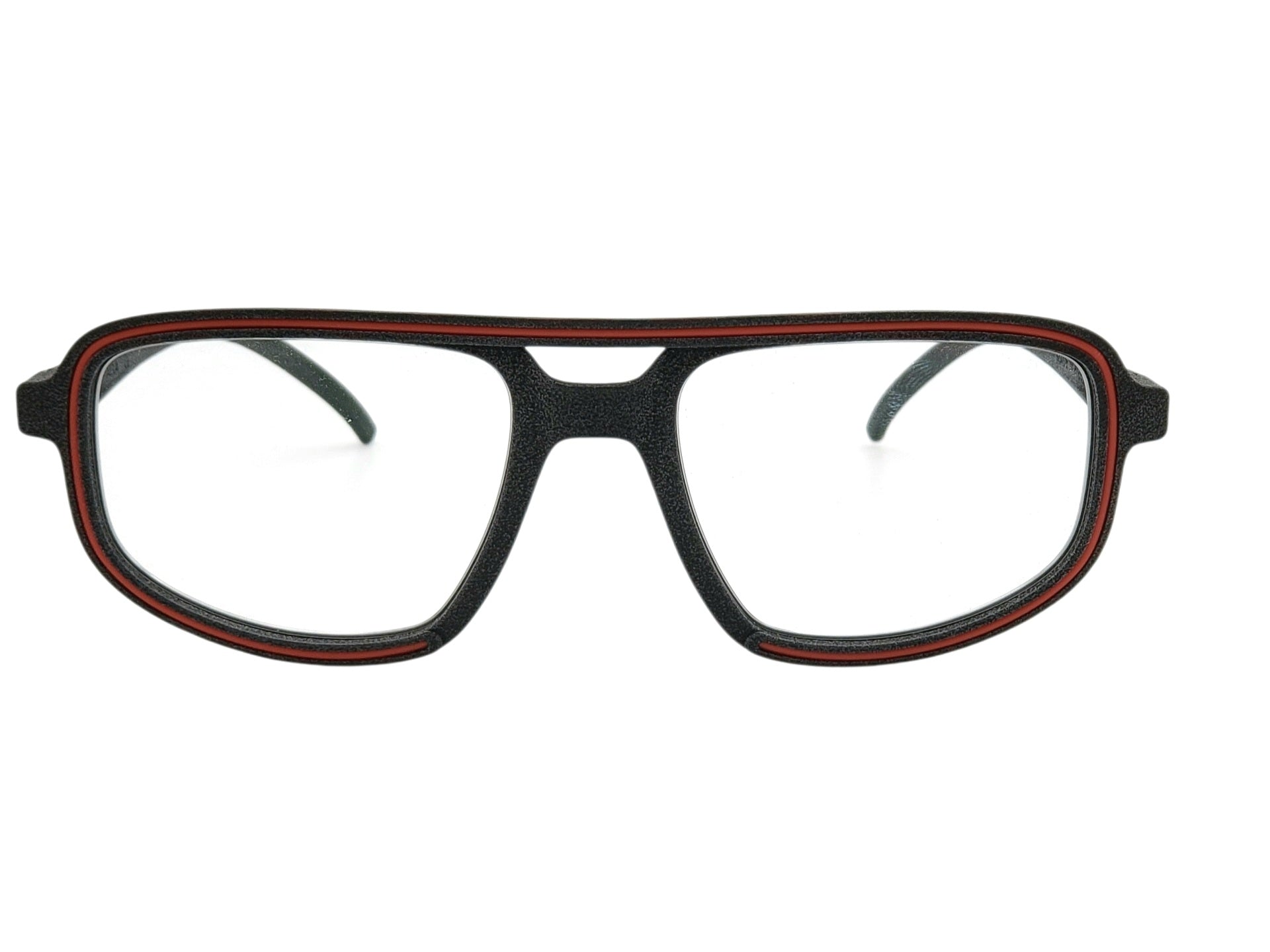 ROLF EYEWEAR TRIK BLACK AND RED AVIATOR OPHTHALMIC GLASSES