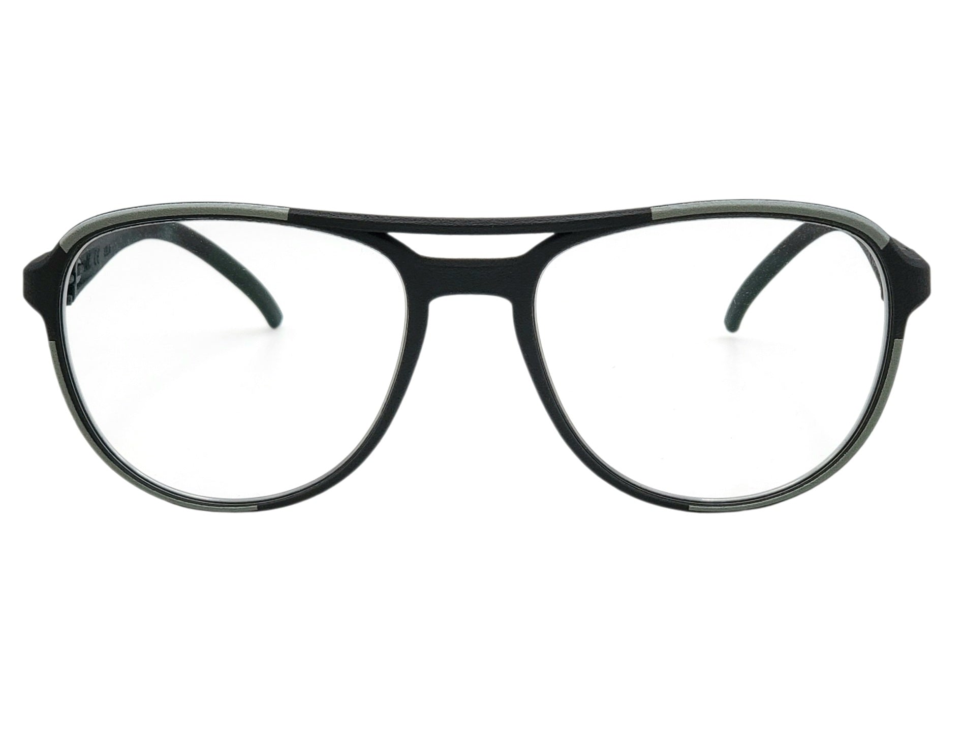 ROLF EYEWEAR OTTA BLACK AND GREY AVIATOR OPHTHALMIC GLASSES