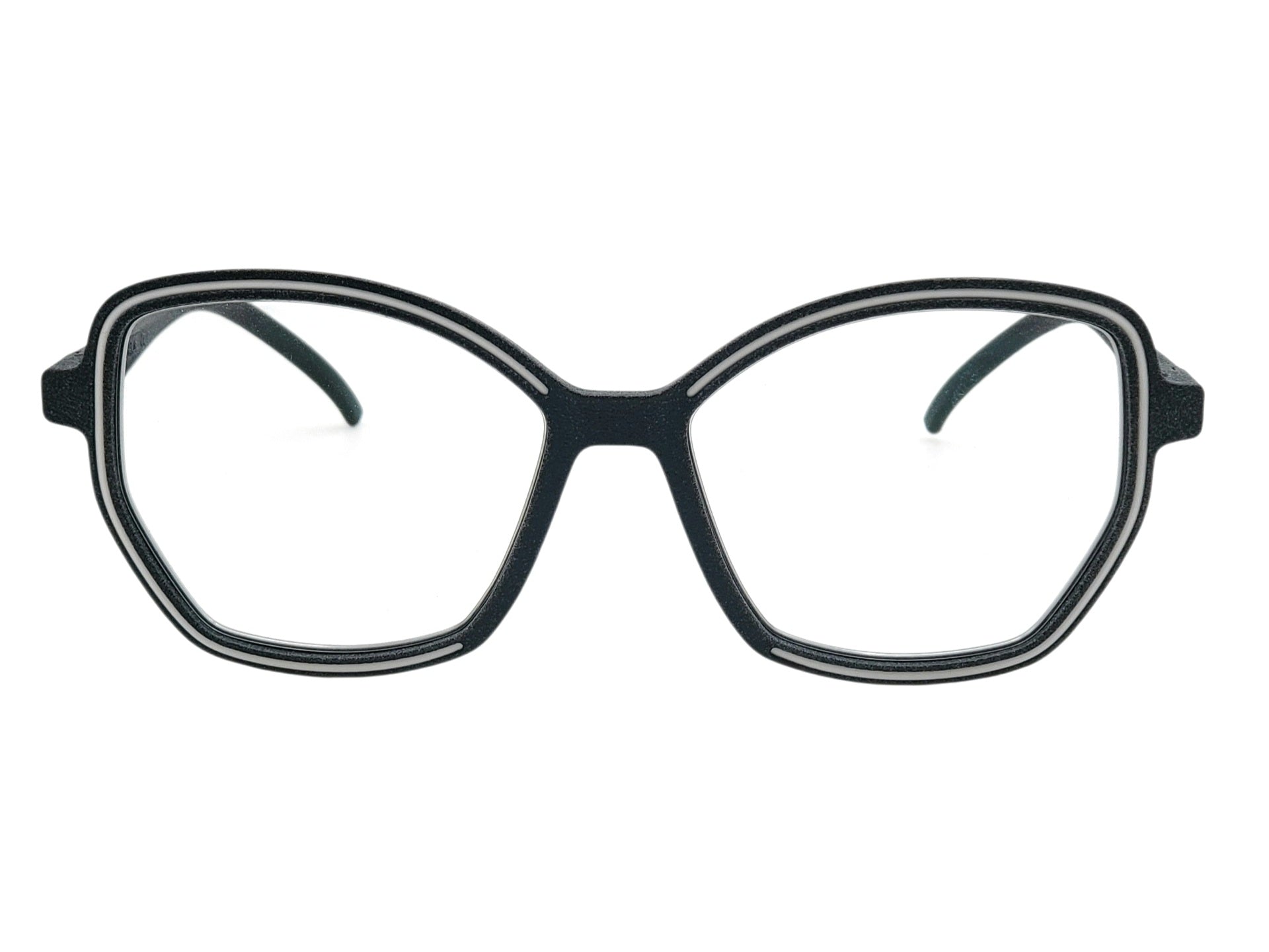ROLF EYEWEAR LUNA STONE GREY AND WHITE BUTTERFLY OPHTHALMIC GLASSES