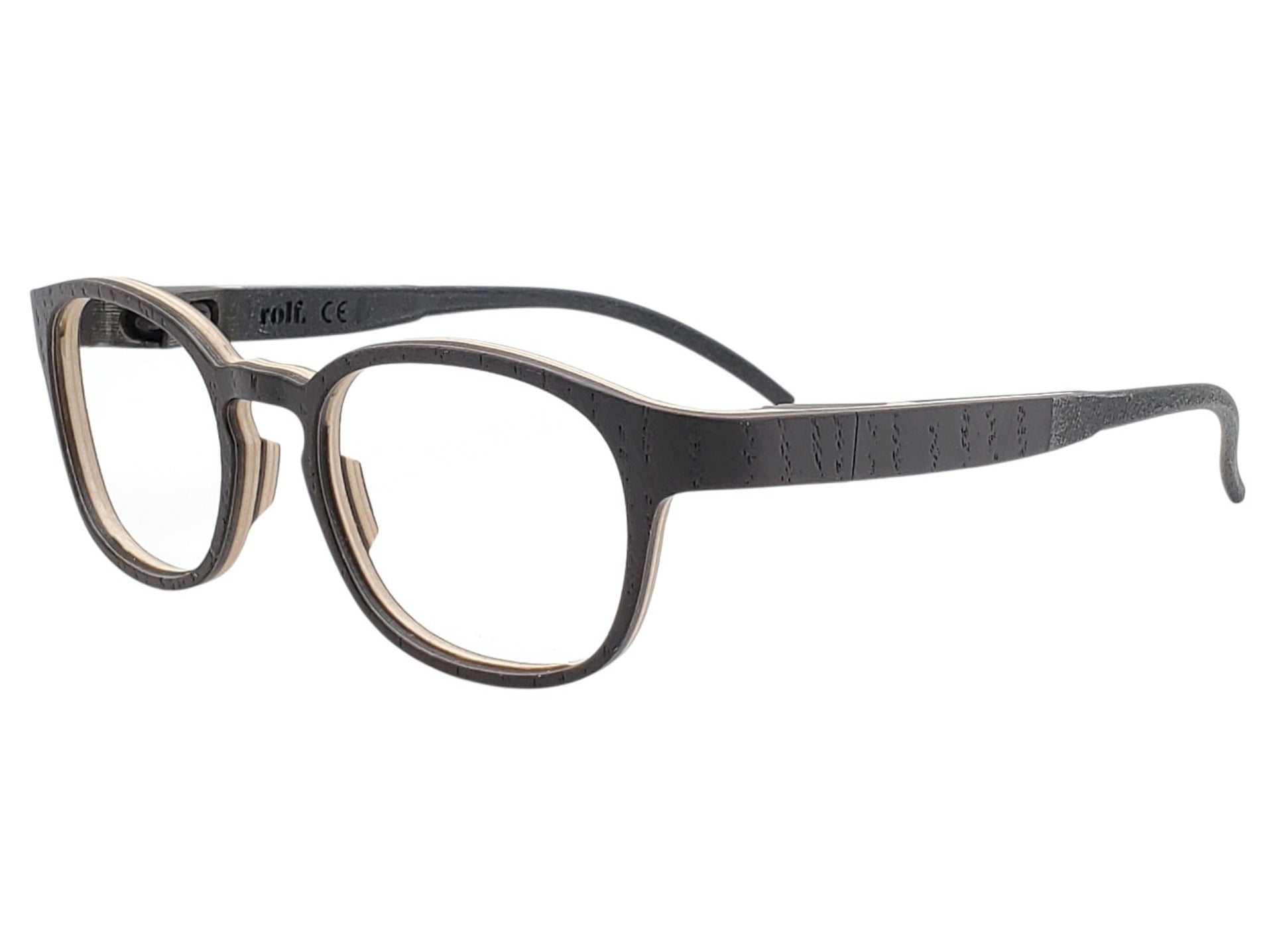 ROLF EYEWEAR LANDAULET BOG OAK/TWISTED WOOD SQUARE OPHTHALMIC GLASSES