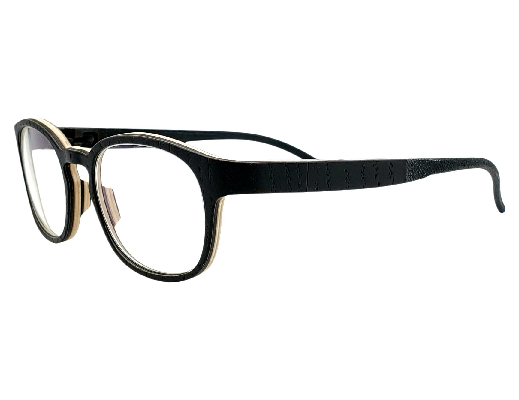 ROLF EYEWEAR LANDAULET BOG OAK/TWISTED WOOD SQUARE OPHTHALMIC GLASSES