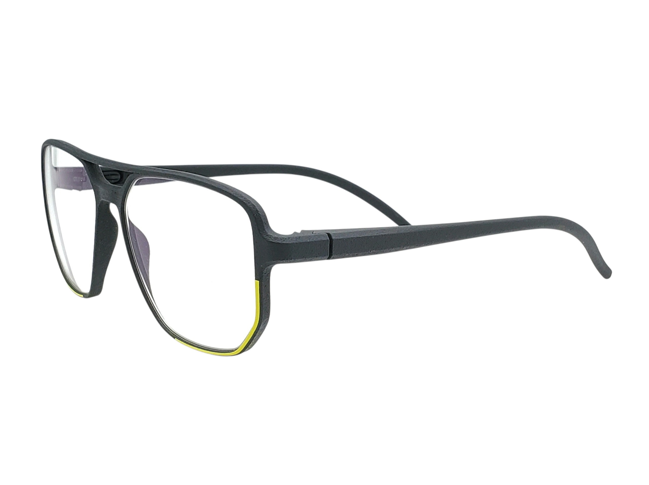 ROLF EYEWEAR ORNE SHADOW GREY AND LUMINOUS YELLOW SQUARE AVIATOR OPHTHALMIC GLASSES (Copy)