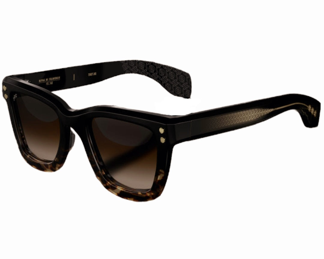 HOORSENBUHS MODEL I BLACK/TORTOISE FADE SQUARE SUNGLASSES