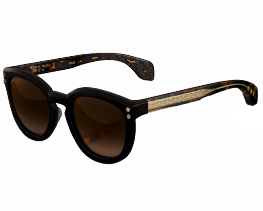 HOORSENBUHS MODEL II |BLACK TOKYO TORTOISE TEMPLES ROUND SUNGLASSES
