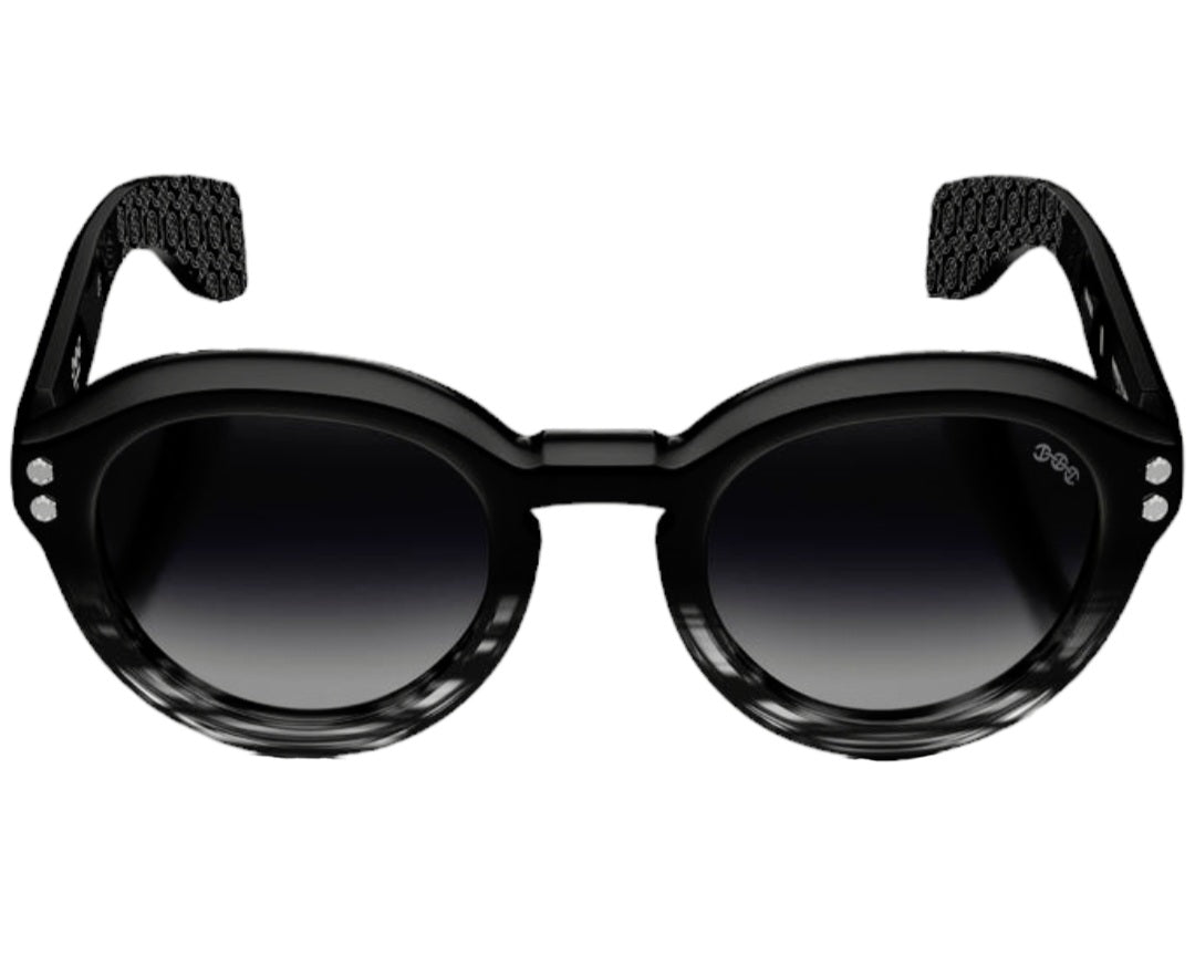 HOORSENBUHS MODEL III | BLACK GREY TORTOISE FADE ROUND SUNGLASSES