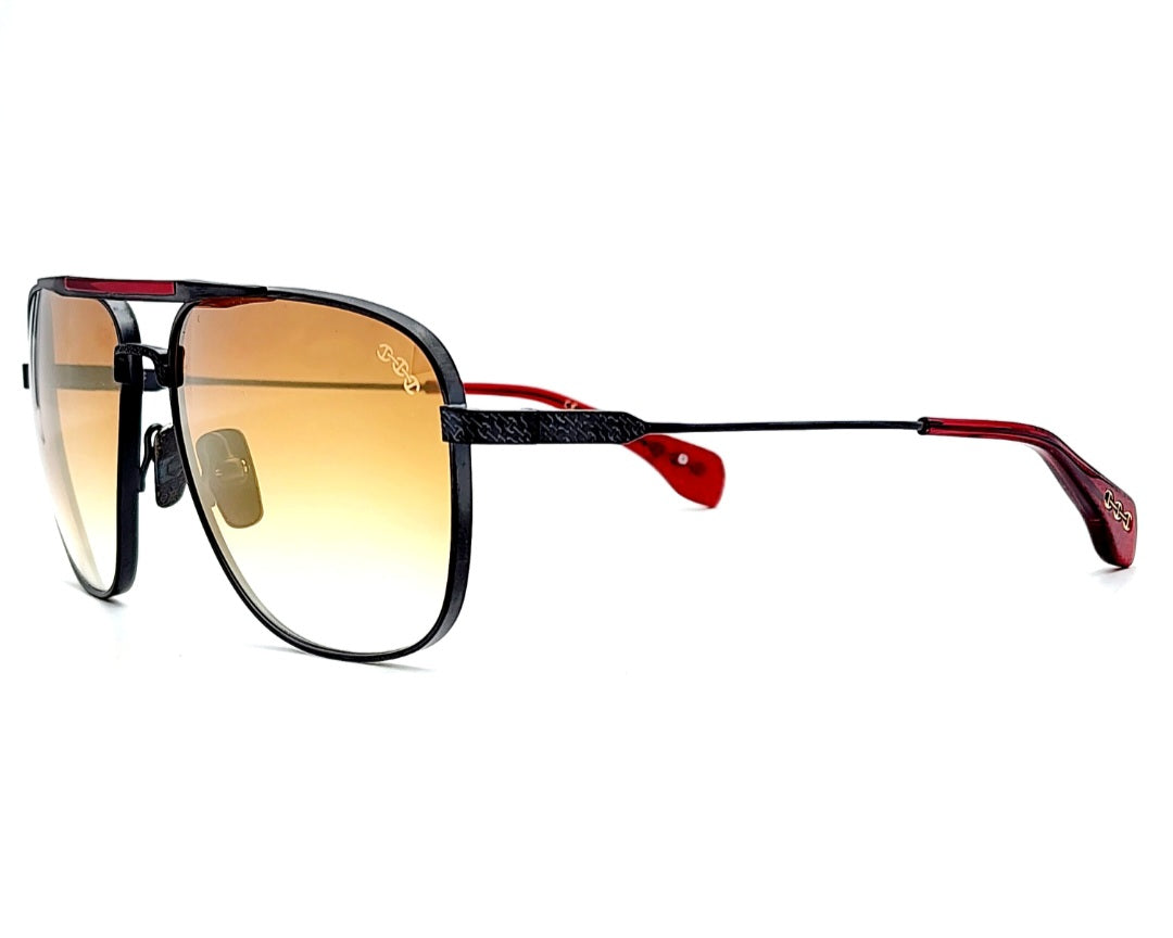 HOORSENBUHS MODEL XI |MATTE BLACK BORDEAUX AVIATOR SUNGLASSES