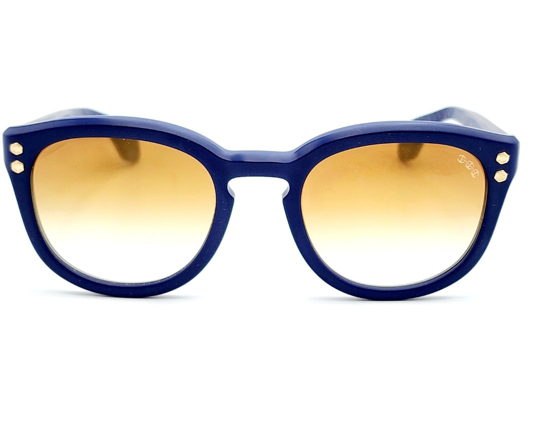 HOORSENBUHS MODEL II |MATTE NAVY BLUE ROUND SUNGLASSES