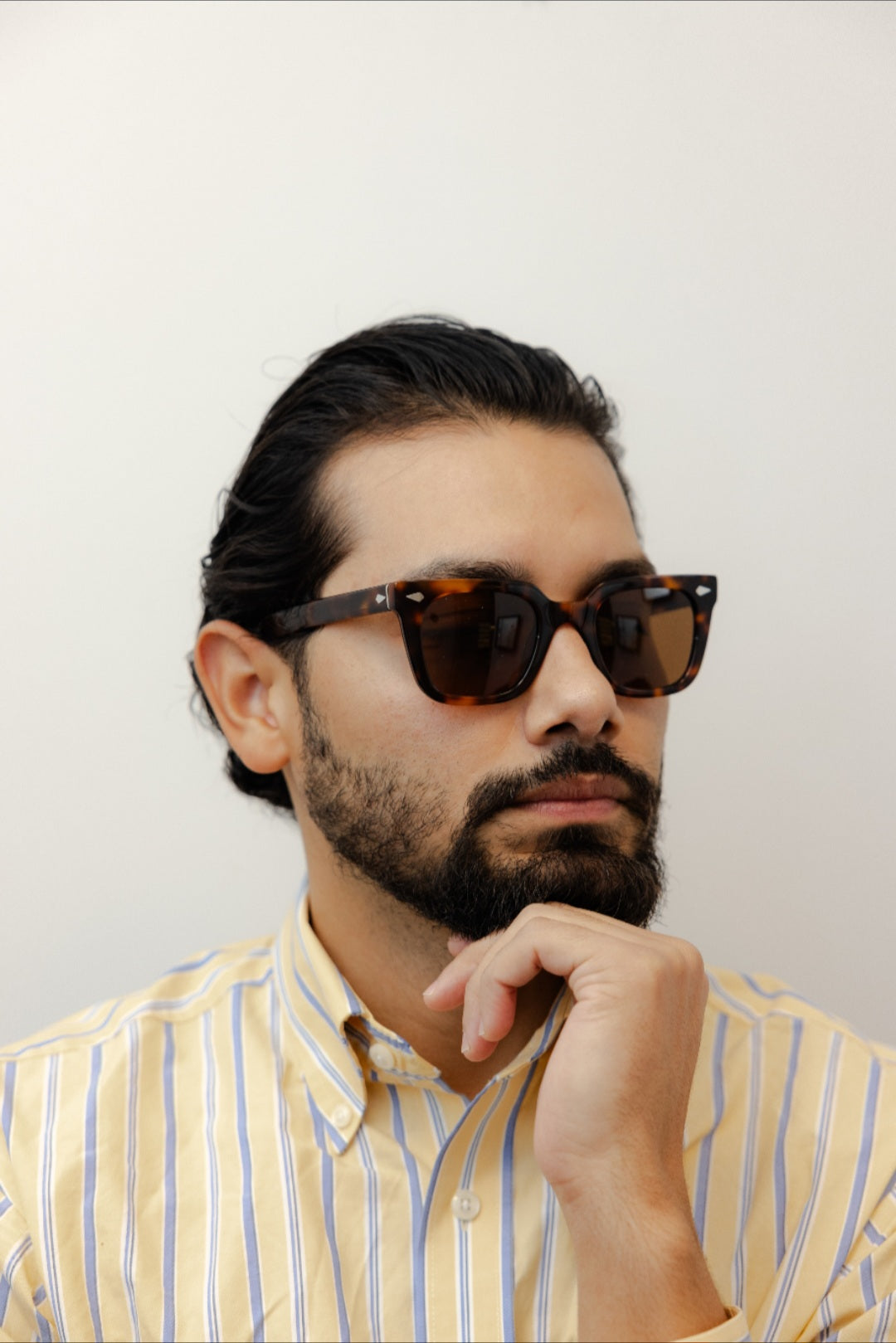 ZACHARY BERNARD DEARBORN SQUARE POLARIZED SUNGLASSES