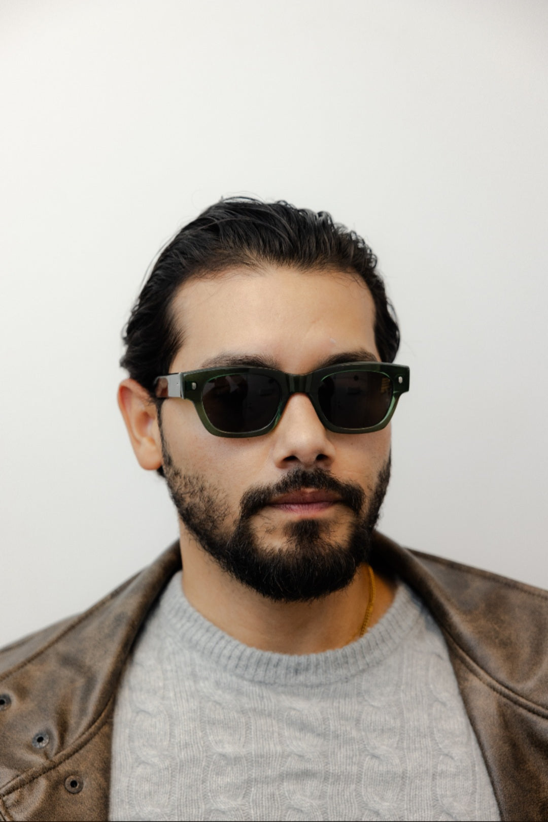 ZACHARY BERNARD WALTON SQUARE POLARIZED SUNGLASSES