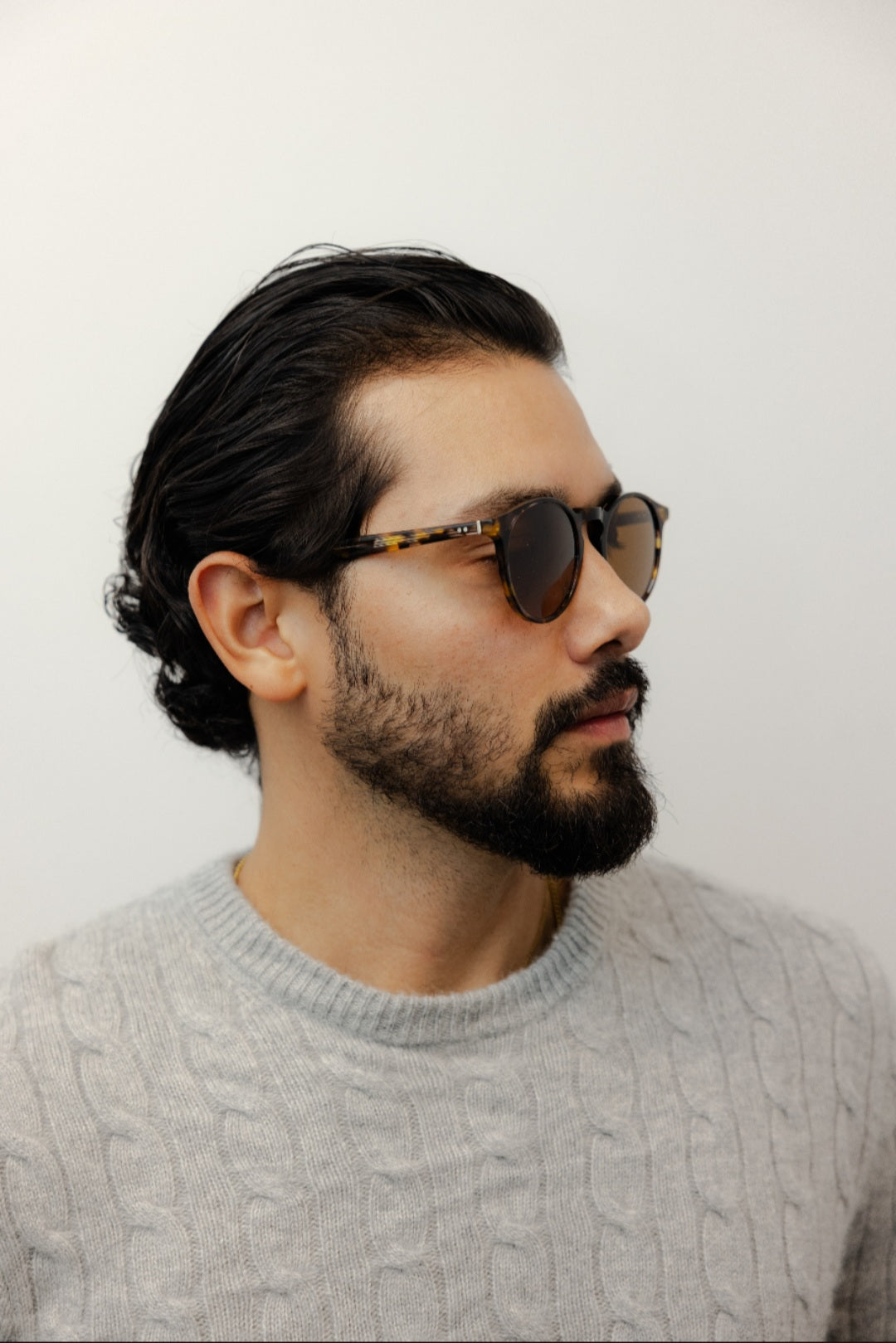 ZACHARY BERNARD WEBSTER ROUND POLARIZED SUNGLASSES