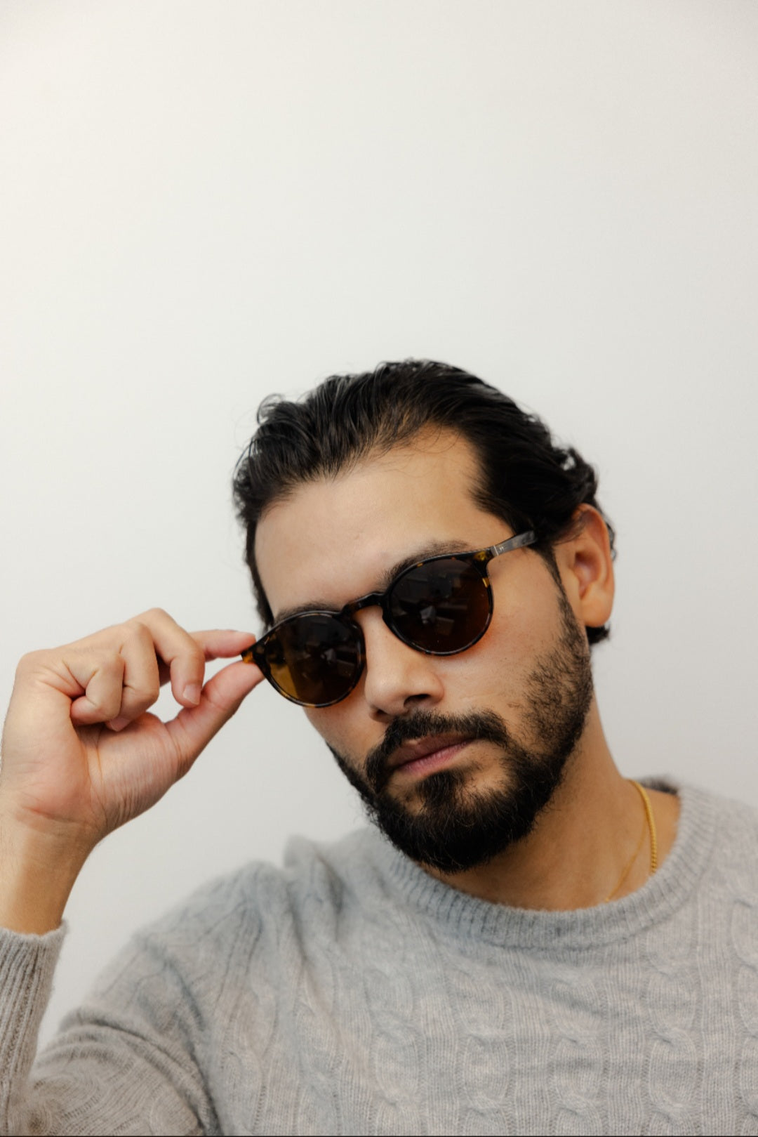 ZACHARY BERNARD WEBSTER ROUND POLARIZED SUNGLASSES