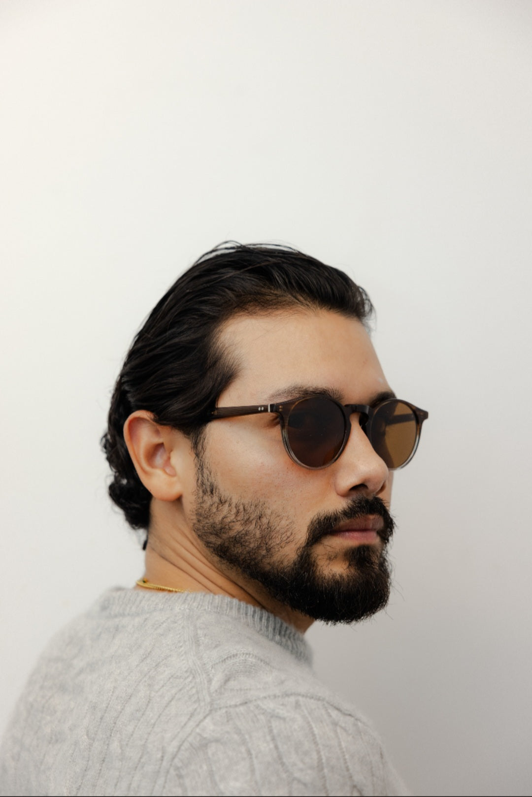 ZACHARY BERNARD WEBSTER ROUND POLARIZED SUNGLASSES