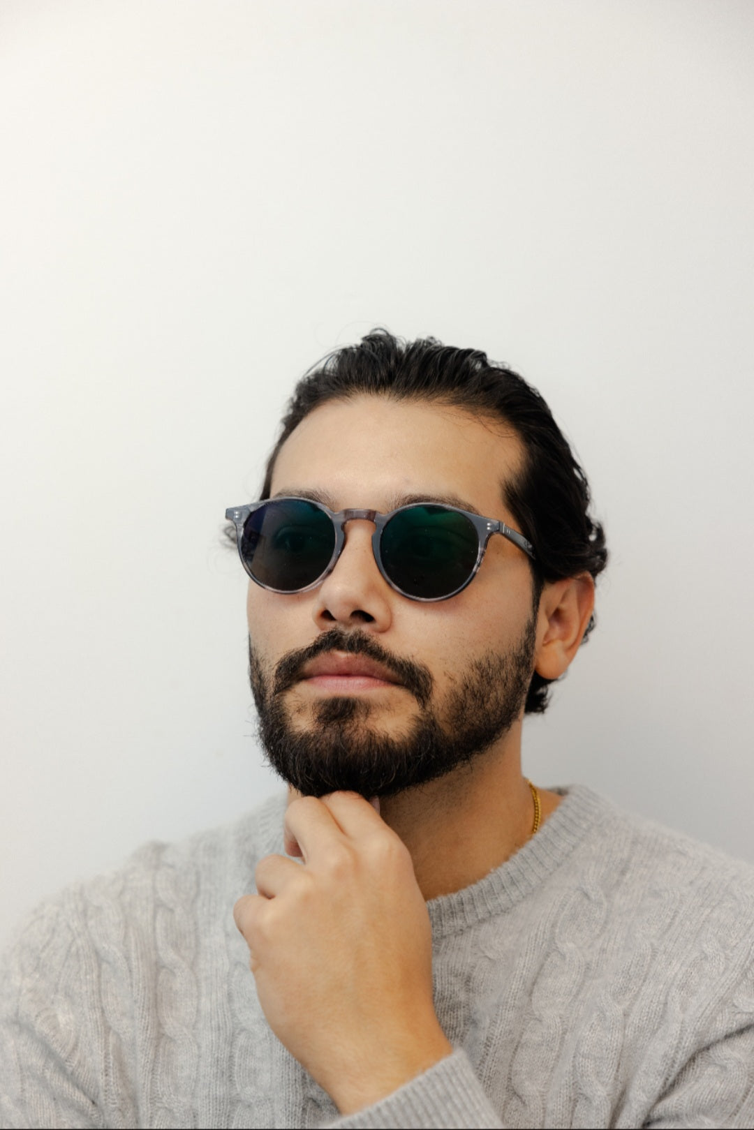 ZACHARY BERNARD WEBSTER ROUND POLARIZED SUNGLASSES