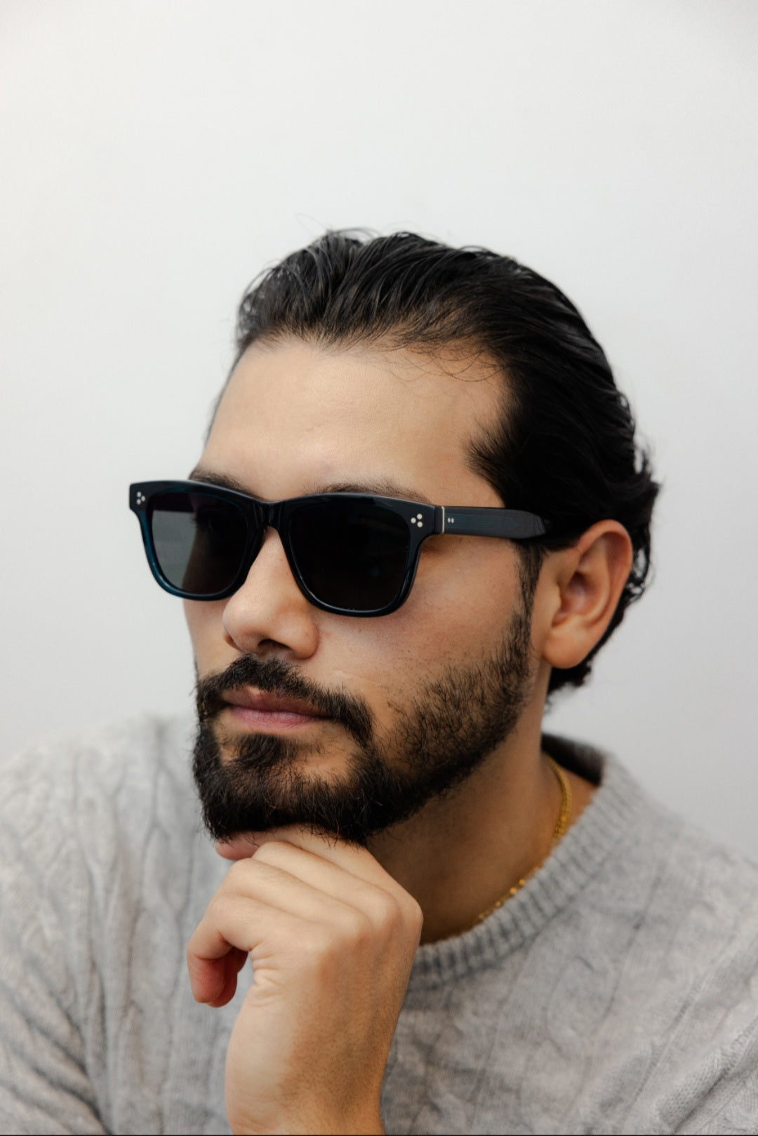 ZACHARY BERNARD MICHIGAN AVE. SQUARE POLARIZED SUNGLASSES