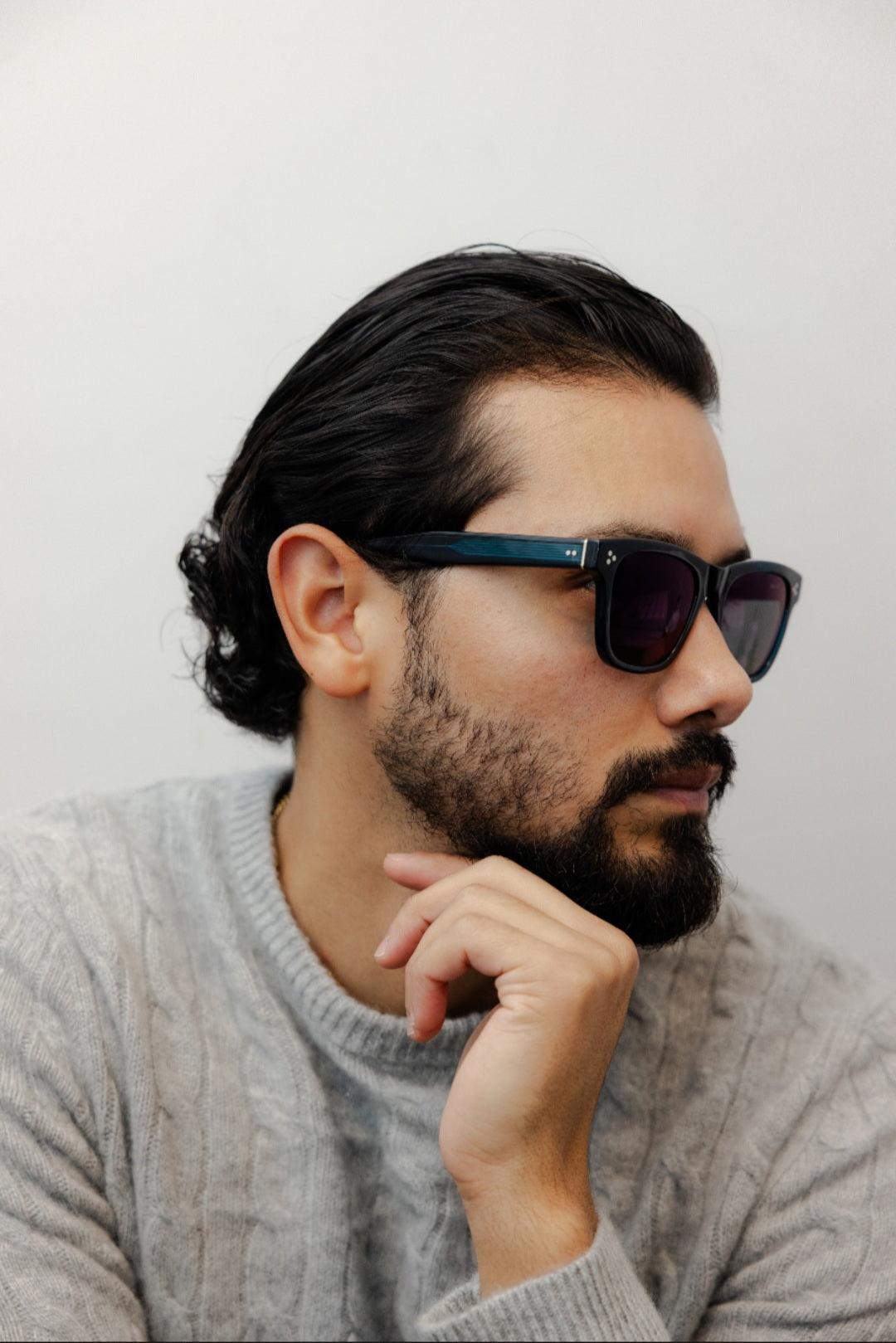 ZACHARY BERNARD MICHIGAN AVE. SQUARE POLARIZED SUNGLASSES