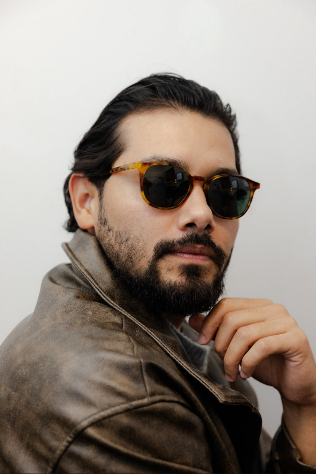 ZACHARY BERNARD PETERSON ROUND POLARIZED SUNGLASSES