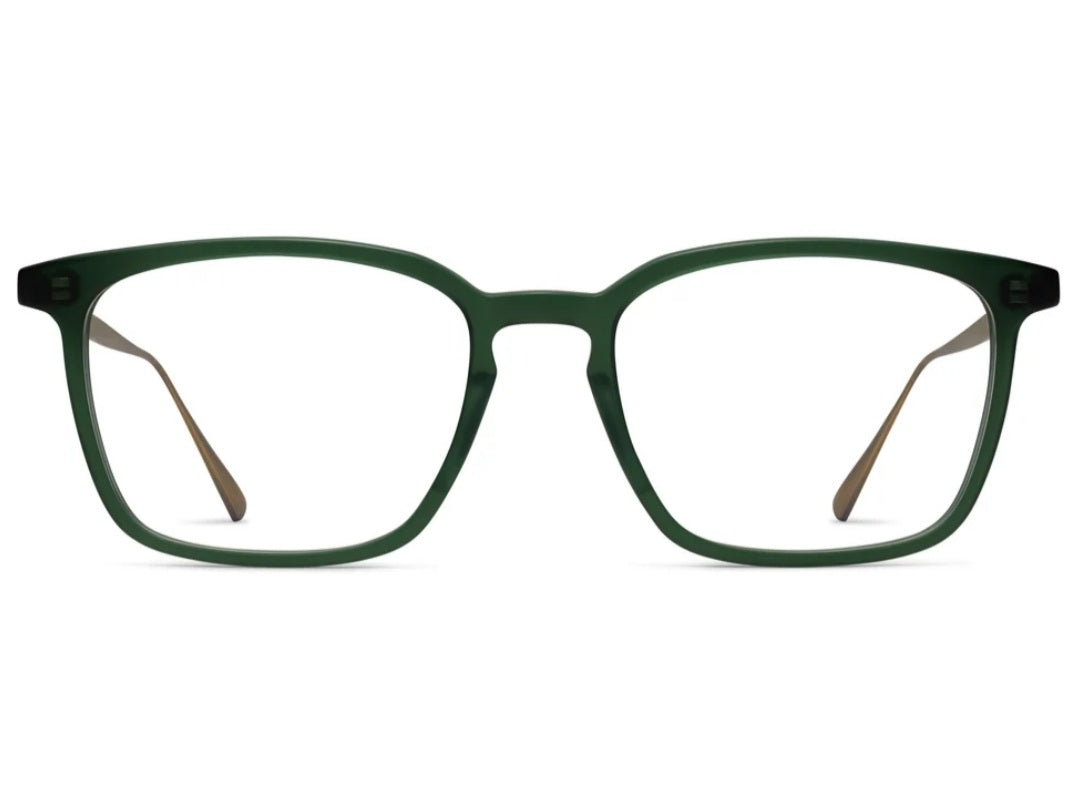 ROBERT MARC RMNYC 2025 MATTE JUNIPER/ ANTIQUE GOLD 030M RECTANGLE OPHTHALMIC GLASSES