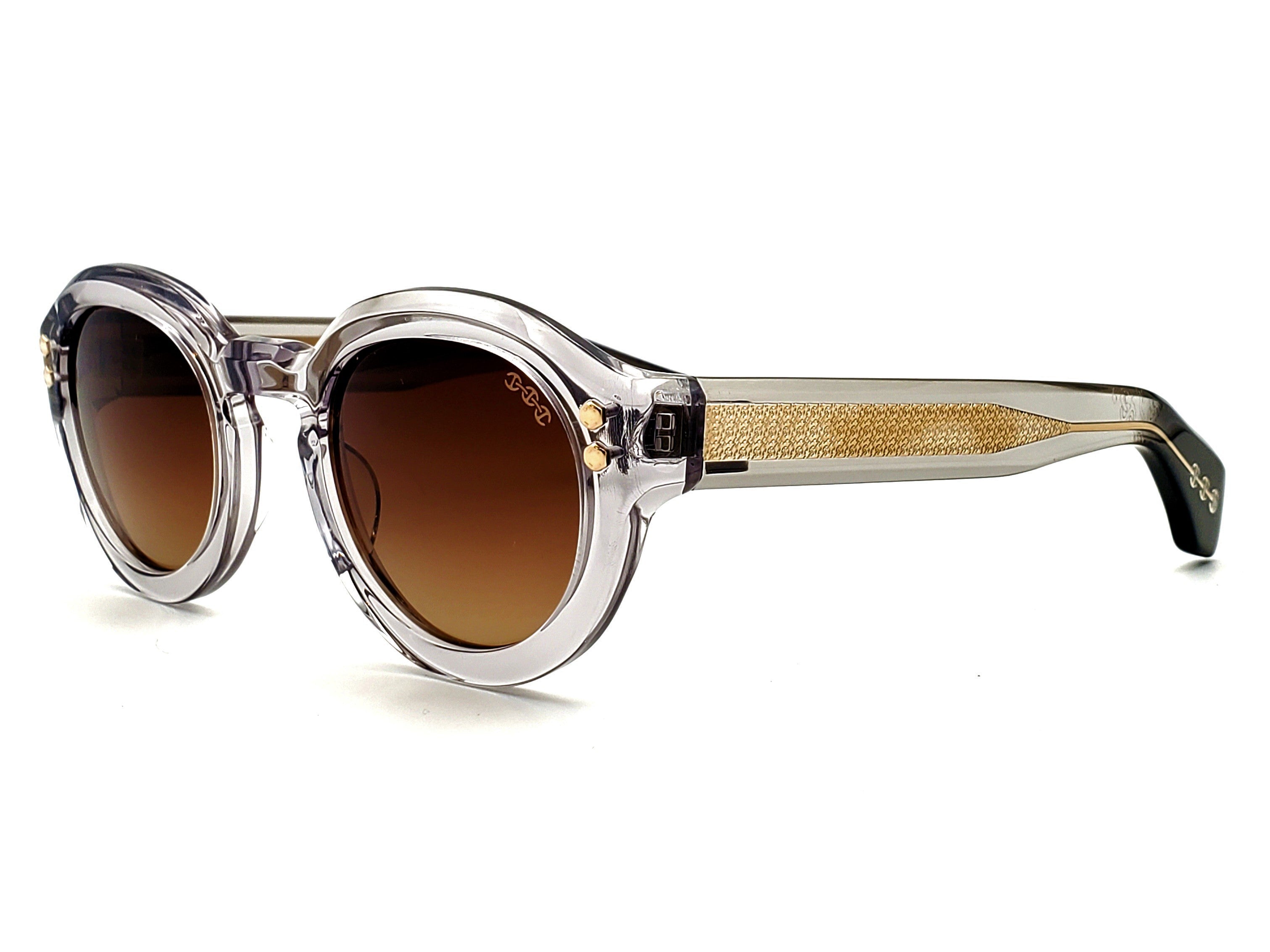 HOORSENBUHS MODEL III AF | CRYSTAL GREY ROUND SUNGLASSES