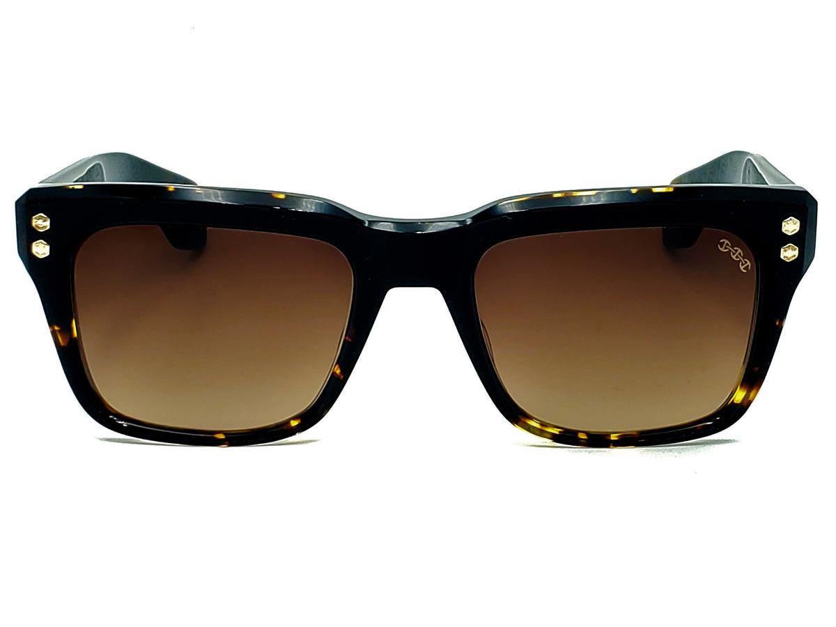 HOORSENBUHS MODEL V | BLACK /TORTOISE SQUARE SUNGLASSES