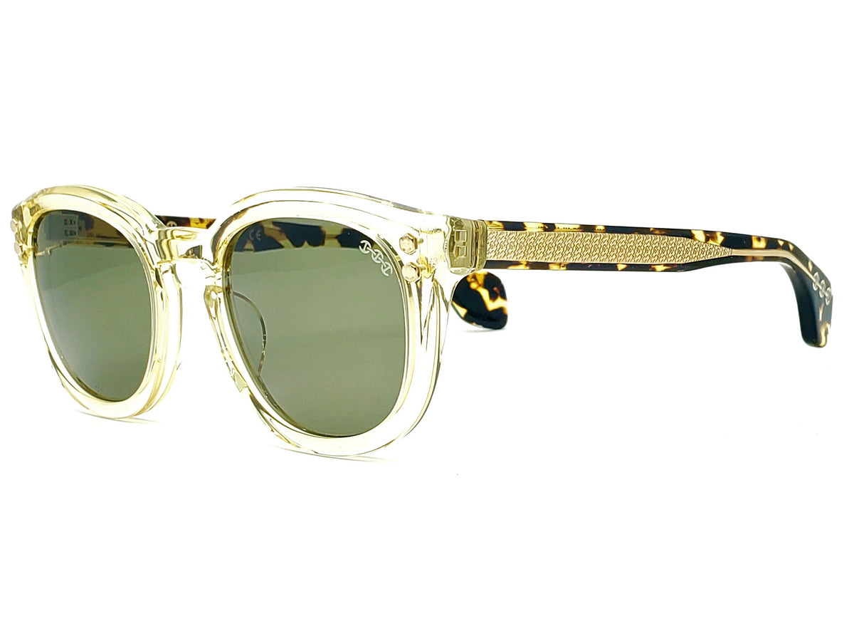 HOORSENBUHS MODEL II AF | WHEAT CRYSTAL ROUND SUNGLASSES