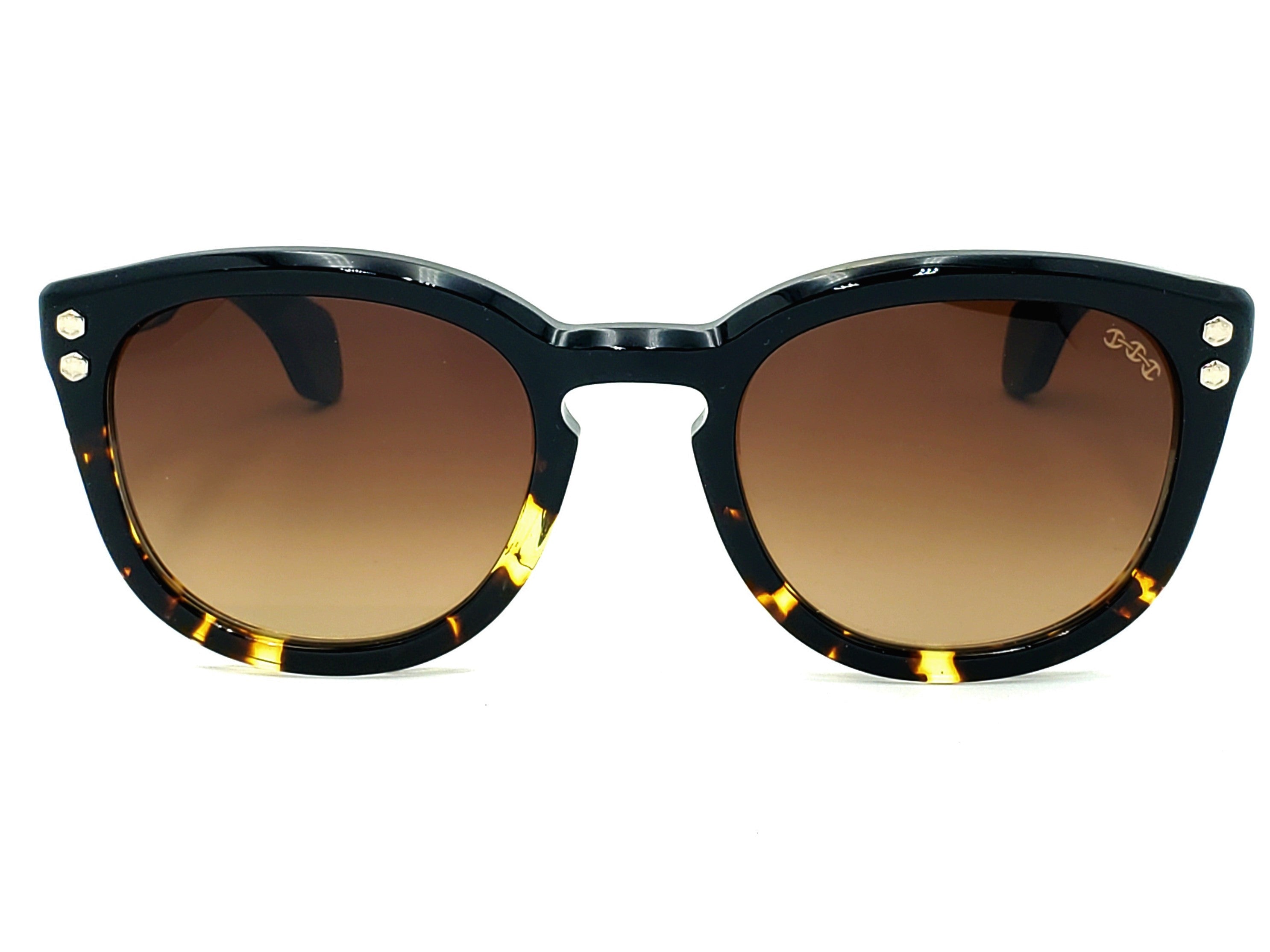 HOORSENBUHS MODEL II |BLACK TORTOISE ROUND SUNGLASSES