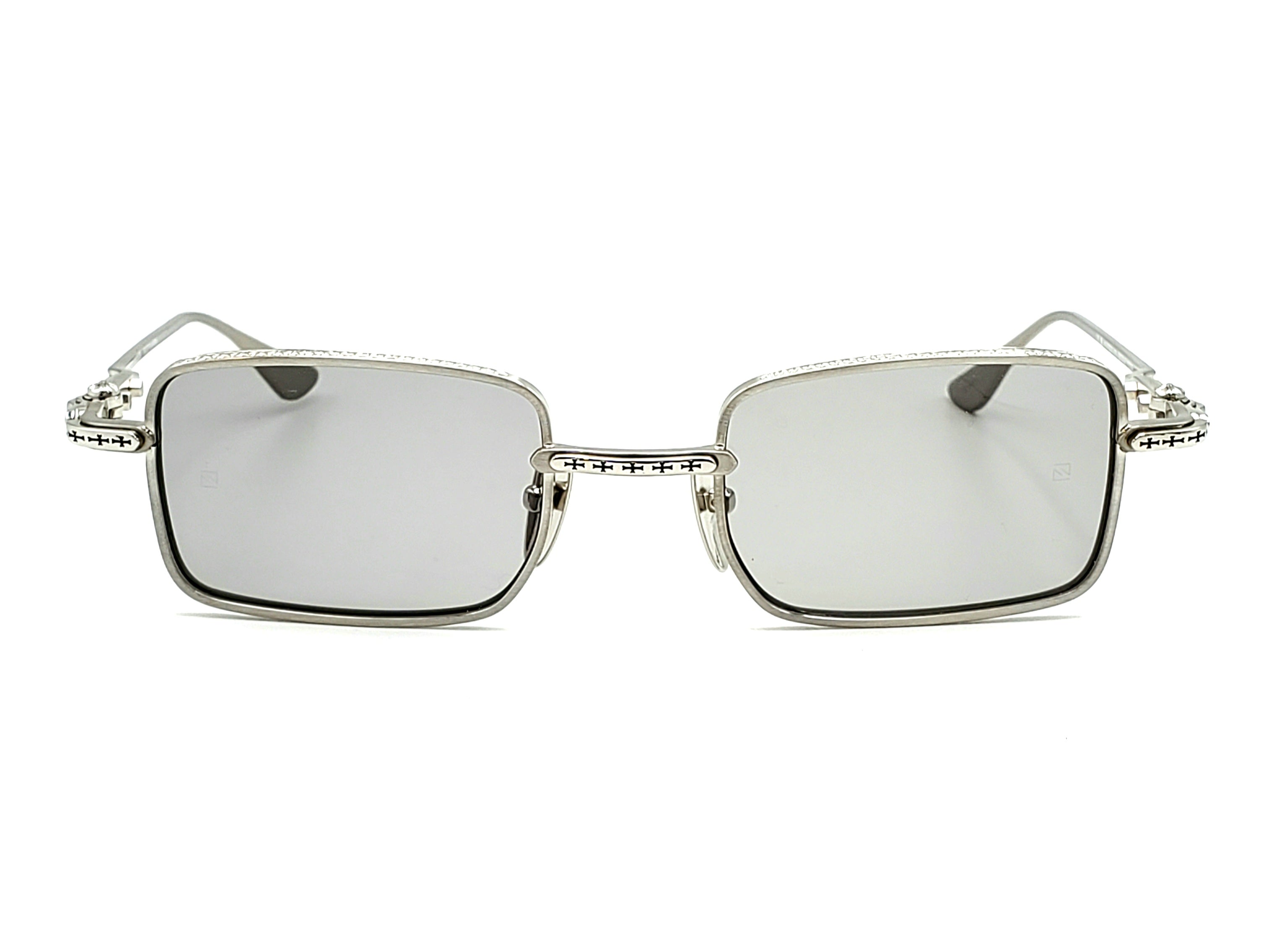 CHROME HEARTS BUCKLE RIDER SILVER SQUARE SUNGLASSES