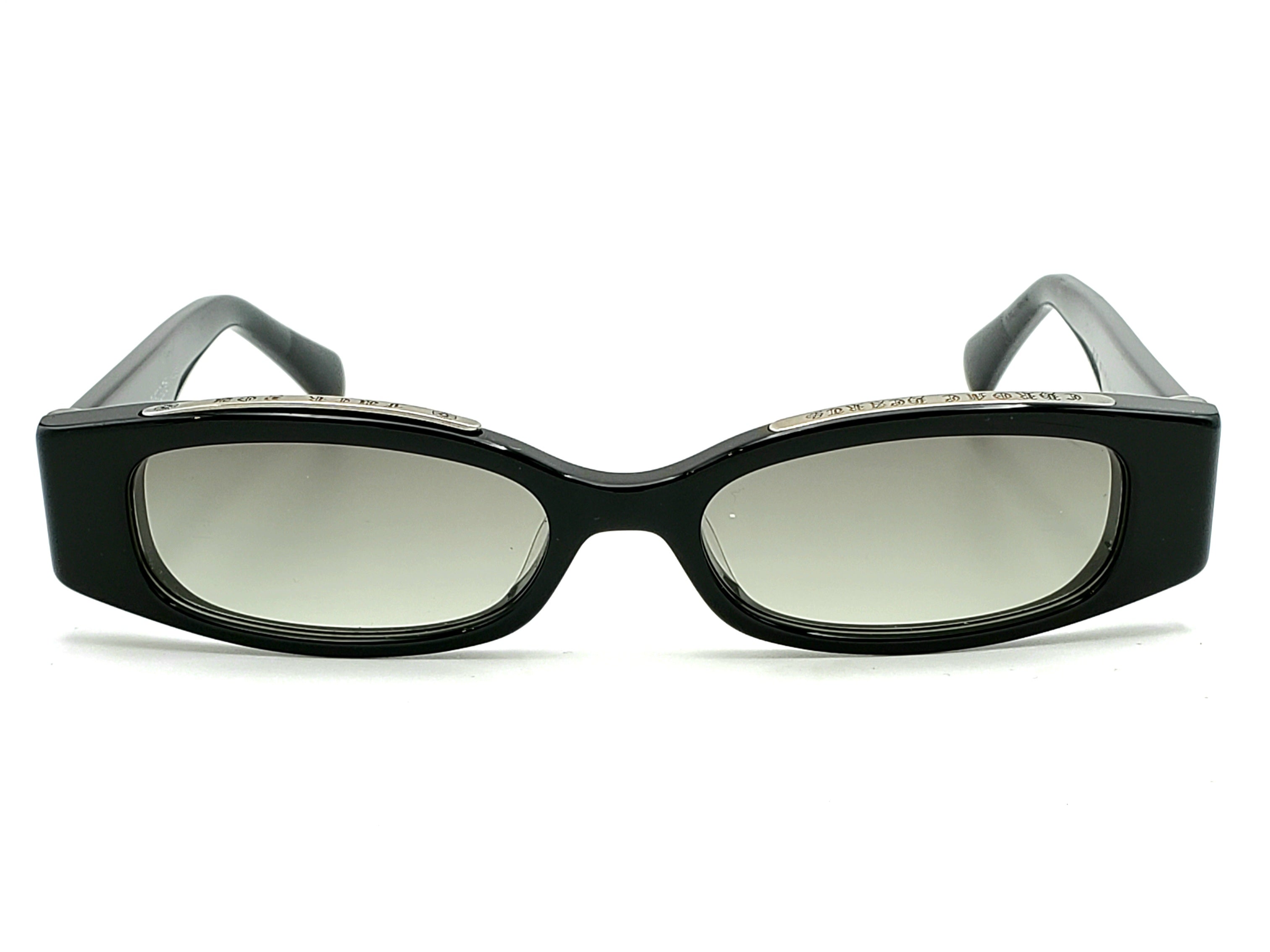 CHROME HEARTS LORD'N BLACK RECTANGULAR SUNGLASSES