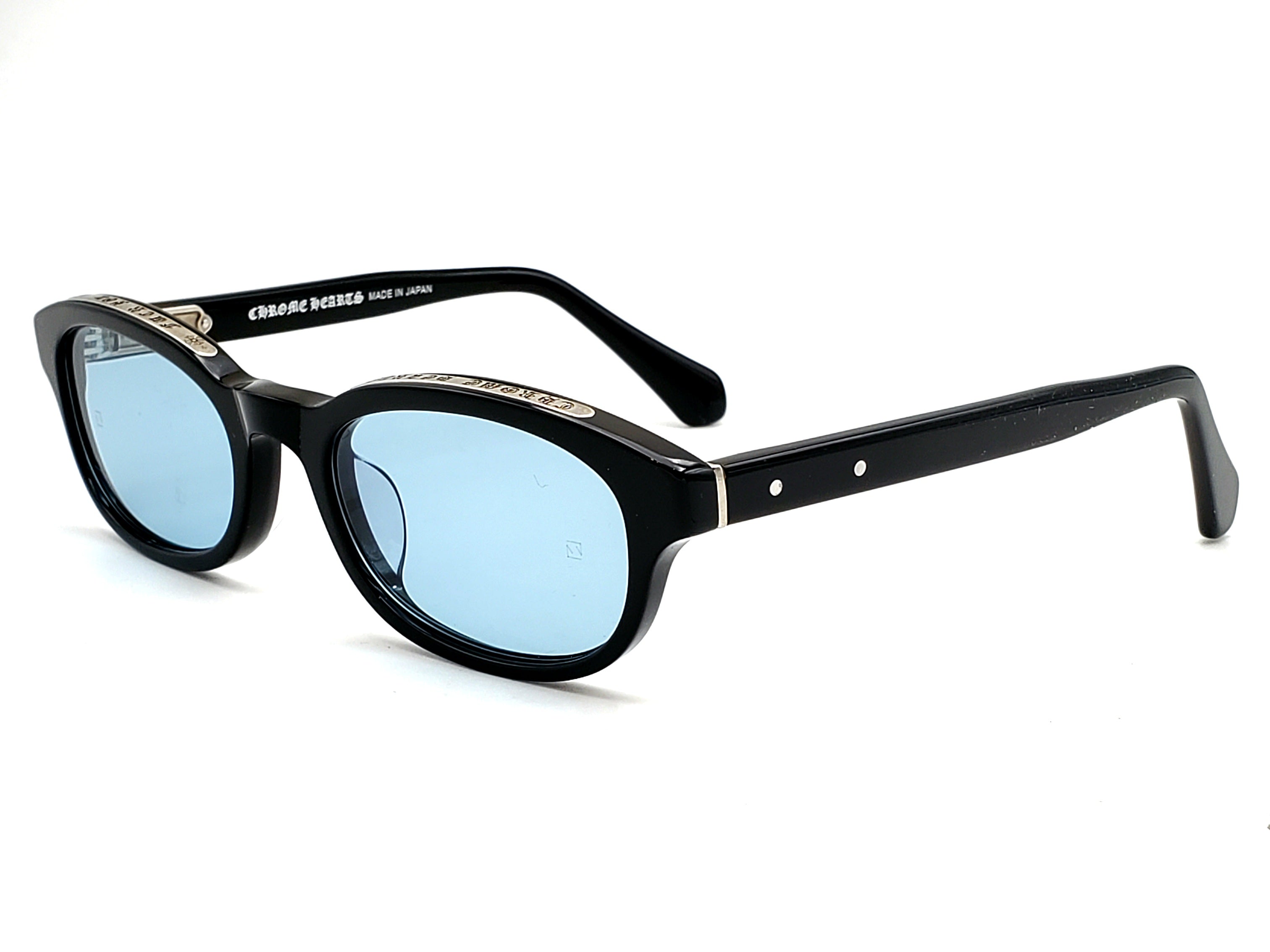 CHROME HEARTS LOWRIDER BLACK RECTANGULAR SUNGLASSES