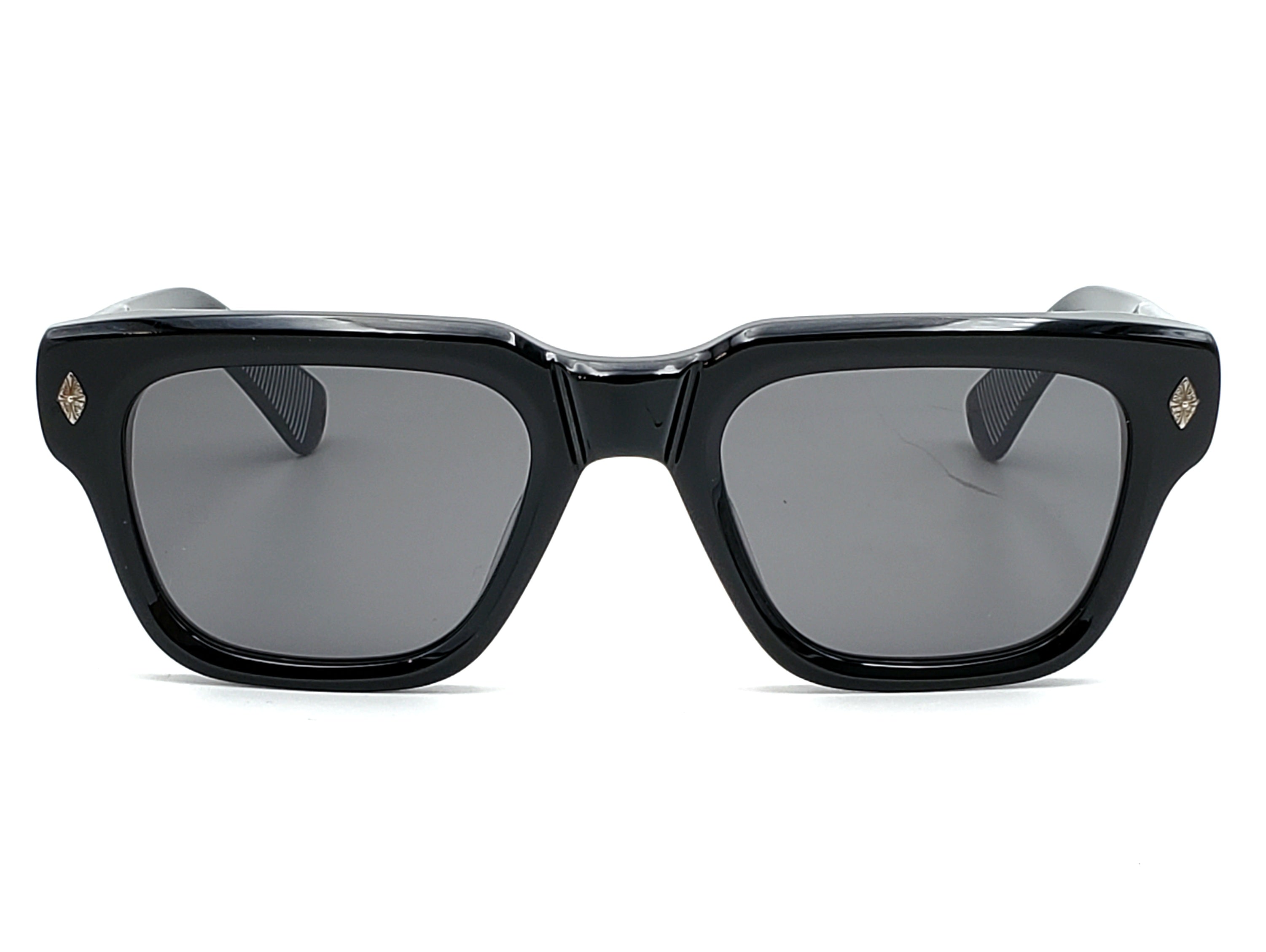 CHROME HEARTS GNARLIN BLACK SQUARE SUNGLASSES
