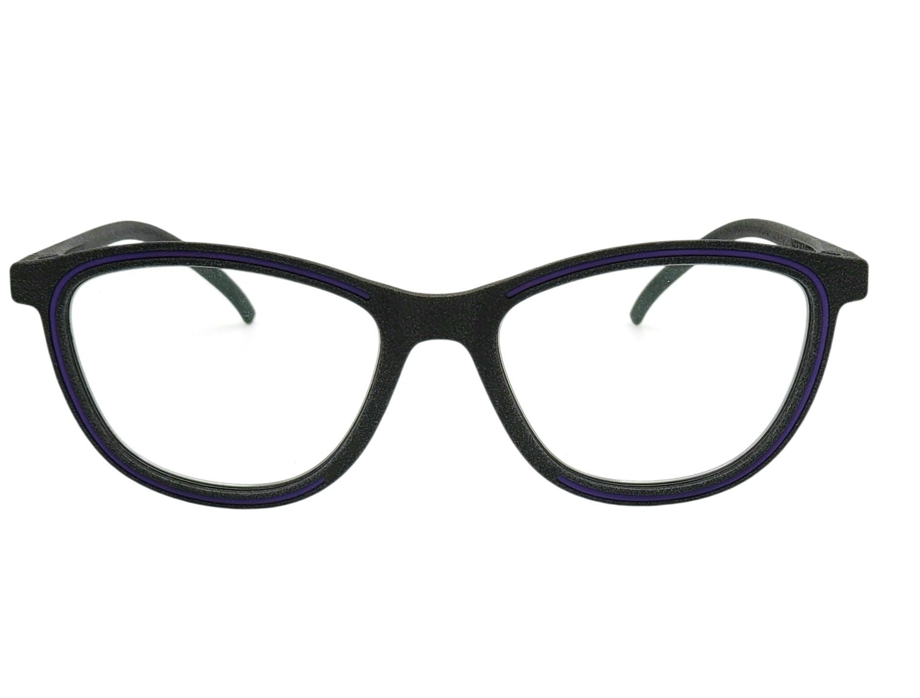 ROLF EYEWEAR RITA BLACK AND PURPLE CAT EYE OPHTHALMIC GLASSES