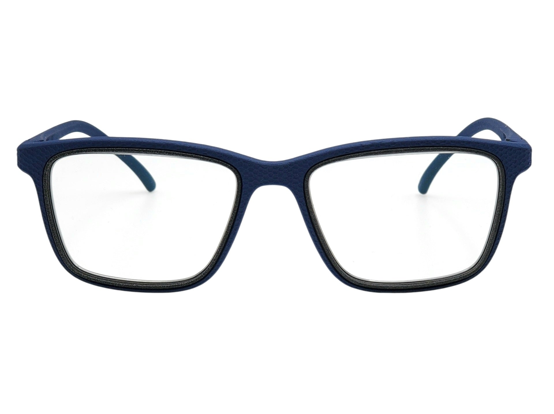 ROLF EYEWEAR KAMA BLACK AND BLUE SQUARE OPHTHALMIC GLASSES