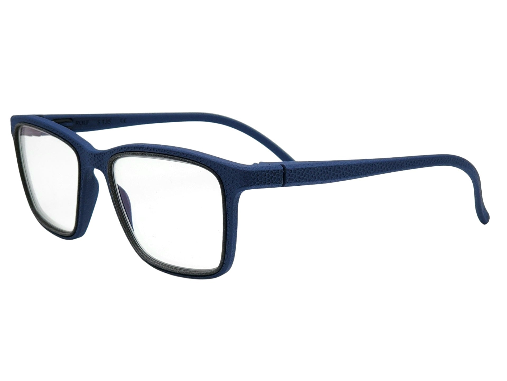 ROLF EYEWEAR KAMA BLACK AND BLUE SQUARE OPHTHALMIC GLASSES