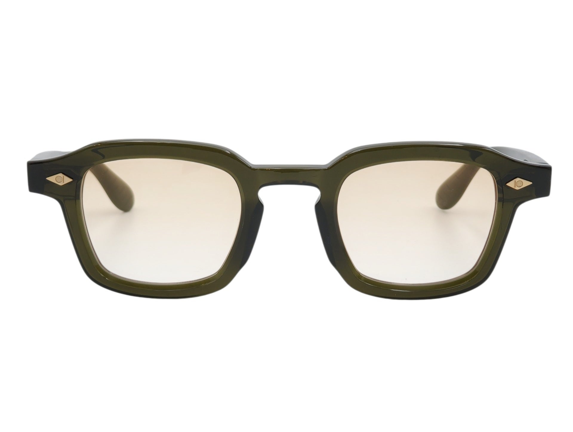 ARTHOD ISAAC CRYSTAL DARK GREEN SQUARE SUNGLASSES