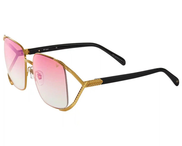 Vixen - Rosegold Frame Rosegold Lens Metal Cateye Sunglasses