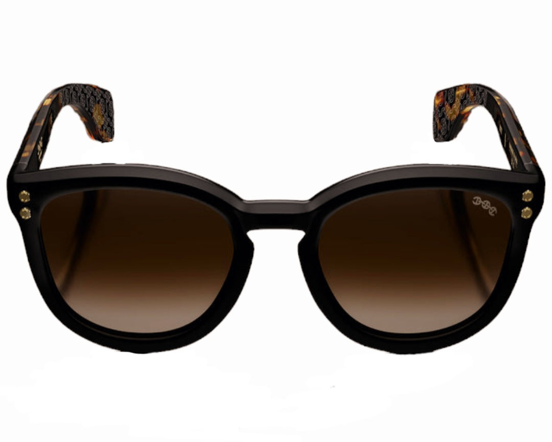 HOORSENBUHS MODEL II |BLACK TOKYO TORTOISE TEMPLES ROUND SUNGLASSES
