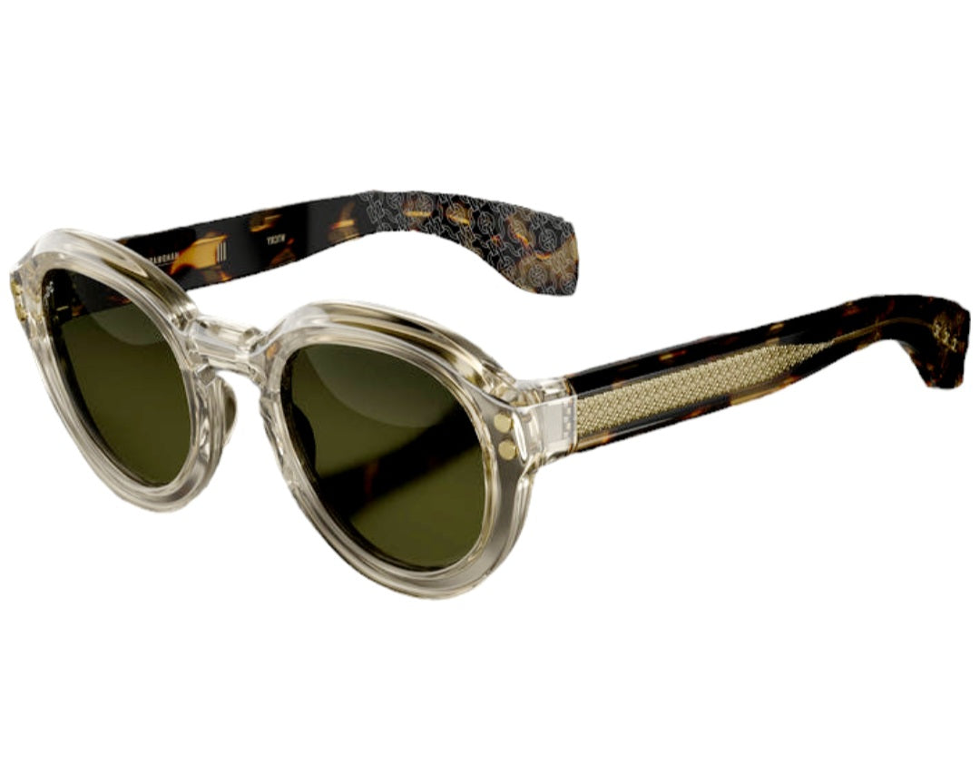 HOORSENBUHS MODEL III | WHEAT CRYSTAL ROUND SUNGLASSES