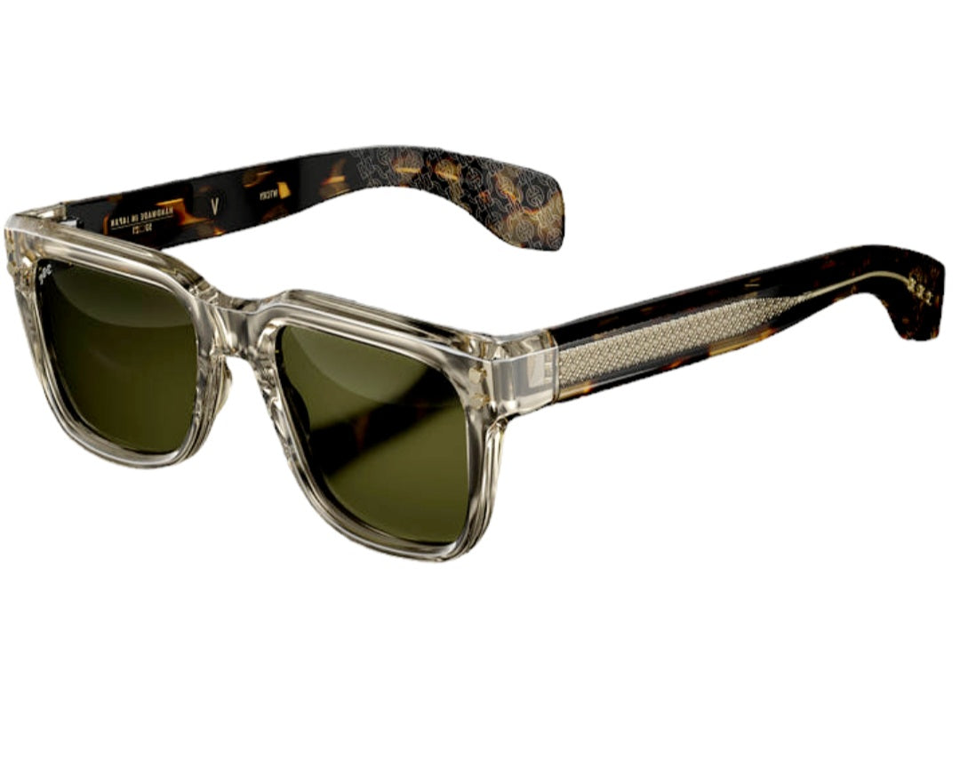 HOORSENBUHS MODEL V | WHEAT CRYSTAL SQUARE SUNGLASSES