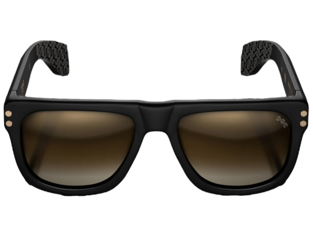 HOORSENBUHS MODEL VIII | MATTE BLACK SQUARE SUNGLASSES